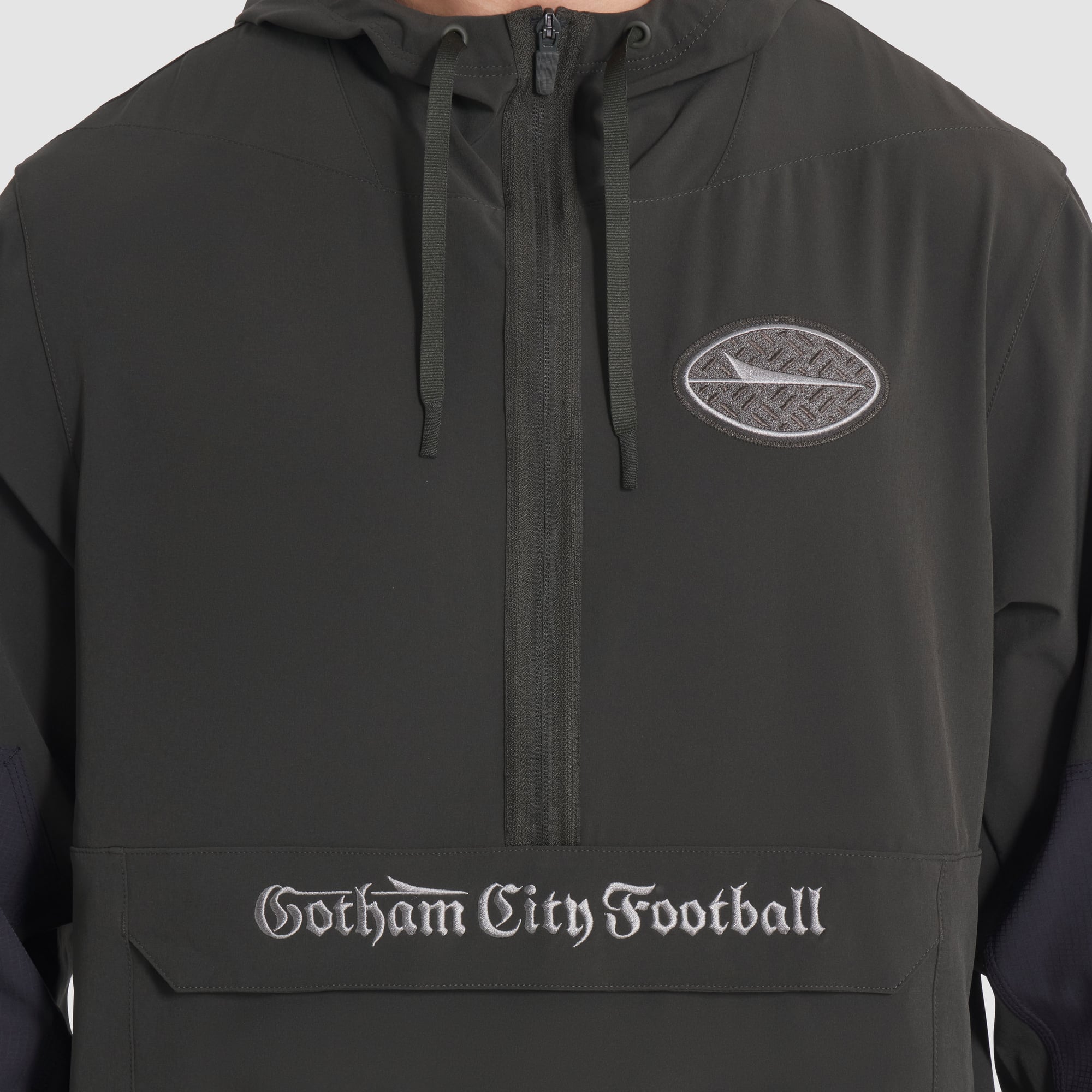 Men's Nike Green New York Jets Rivalries Collection Sideline Anorak Half-Zip Hoodie Jacket