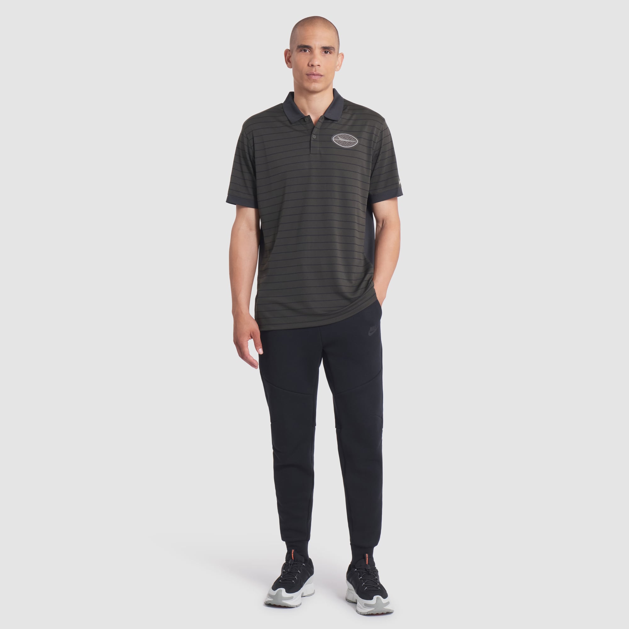 Men's Nike Green New York Jets Rivalries Collection Sideline Victory Striped Dri-FIT Polo