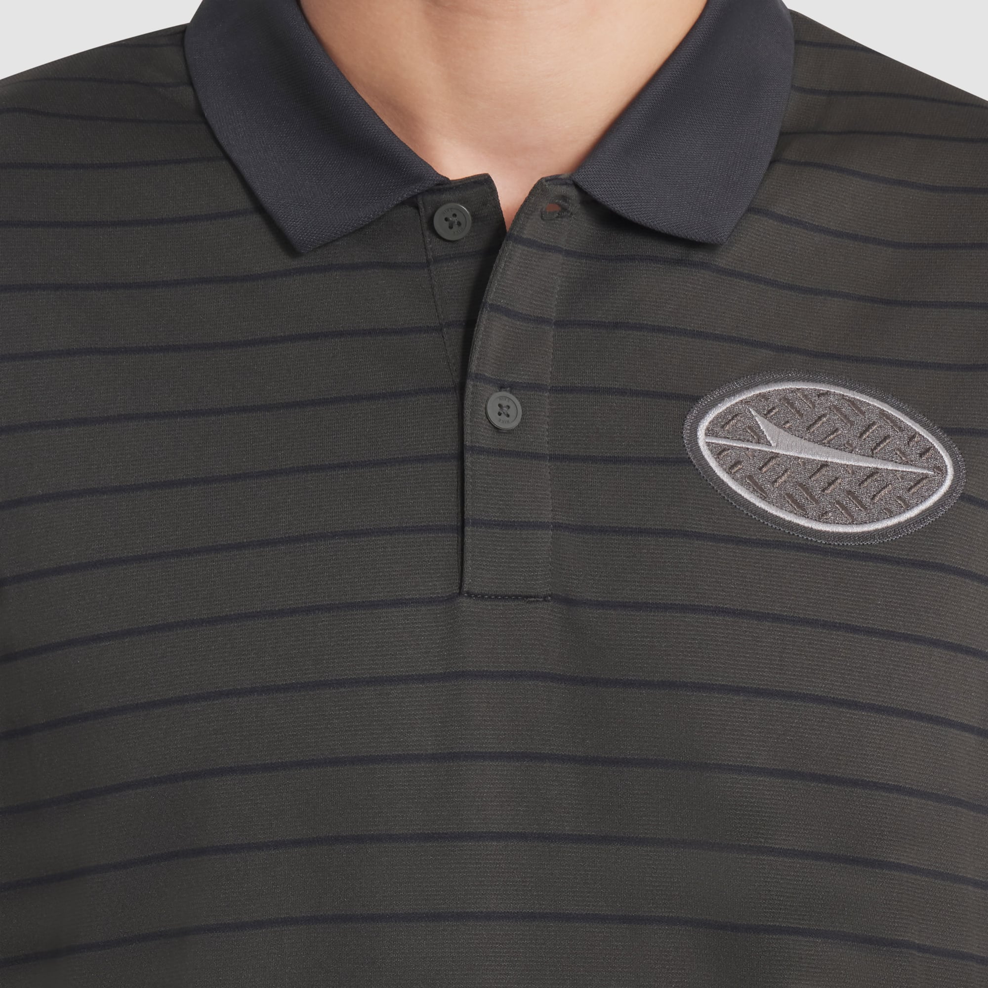 Men's Nike Green New York Jets Rivalries Collection Sideline Victory Striped Dri-FIT Polo