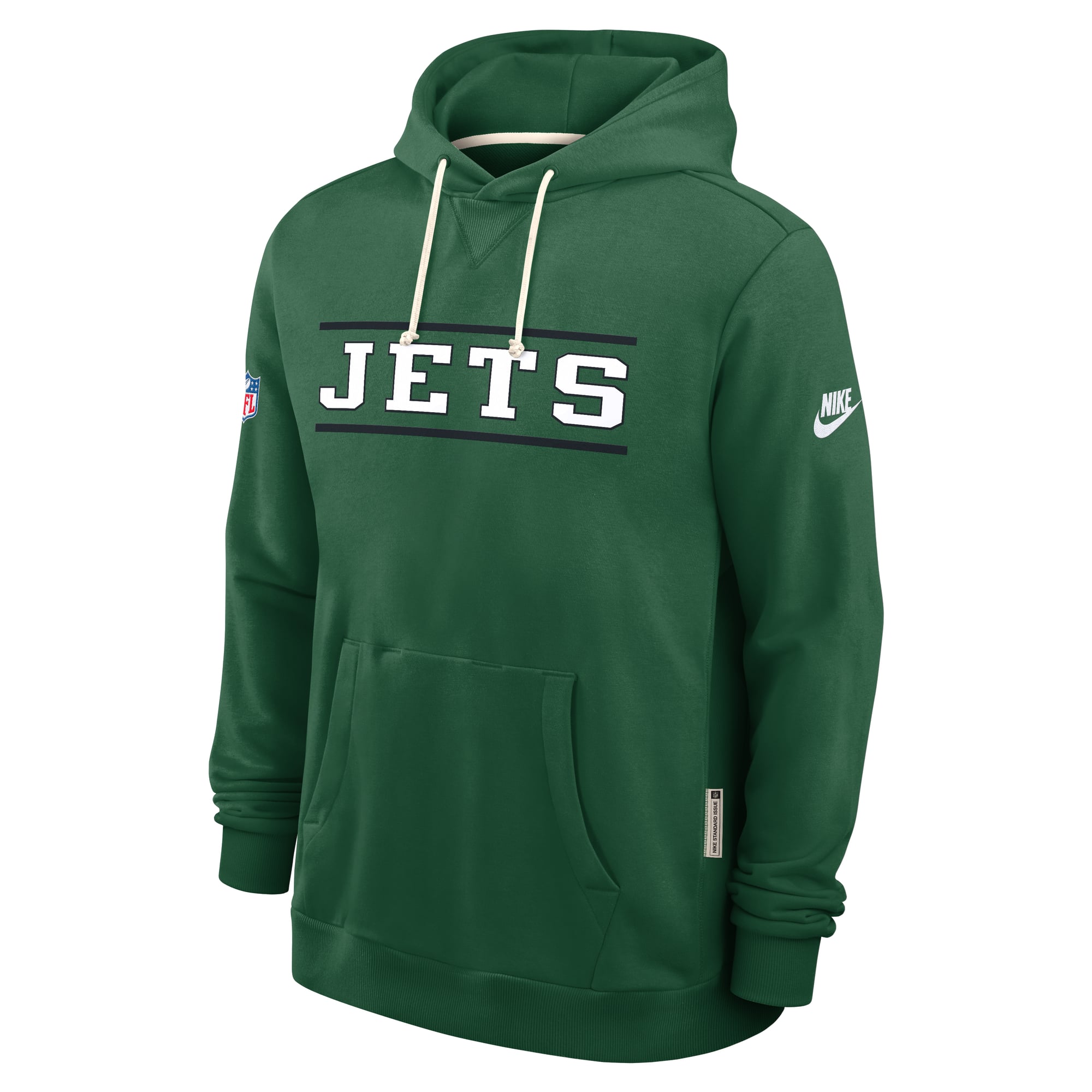 Sweat à capuche Nike vert New York Jets pour homme, modèle standard des arbitres vidéo, version alternative Dri-FIT