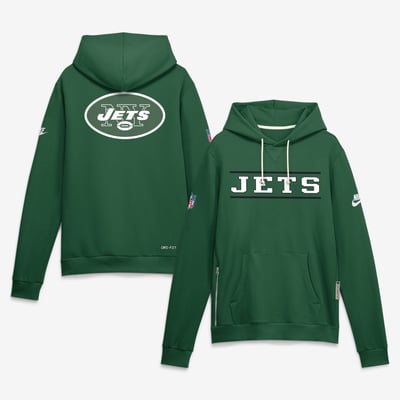 New York Jets Nike Standard Issue Replay Officials Alternate Dri-FIT Hoodie - Green