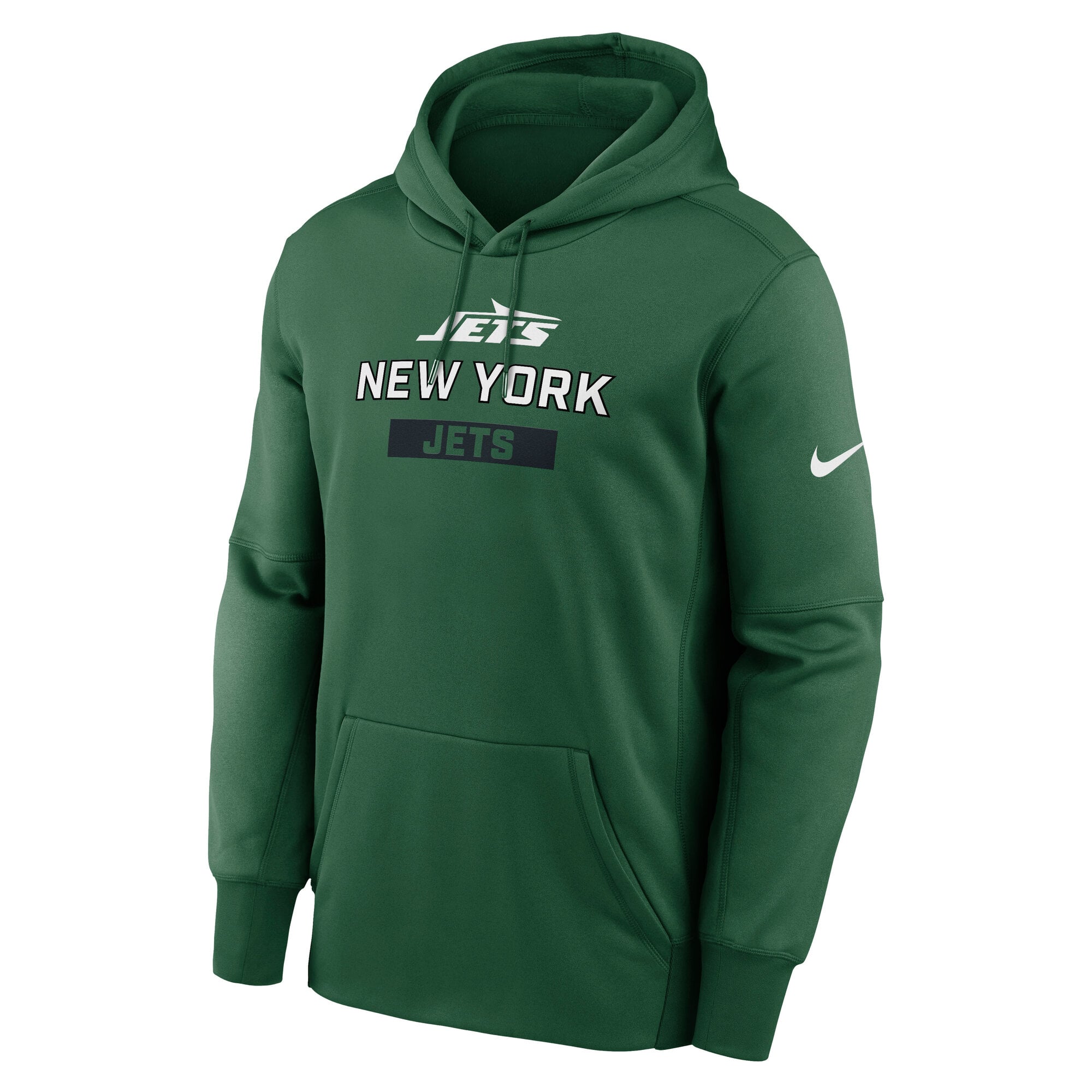 Men's Nike Green New York Jets Toss Sweep Therma Hoodie