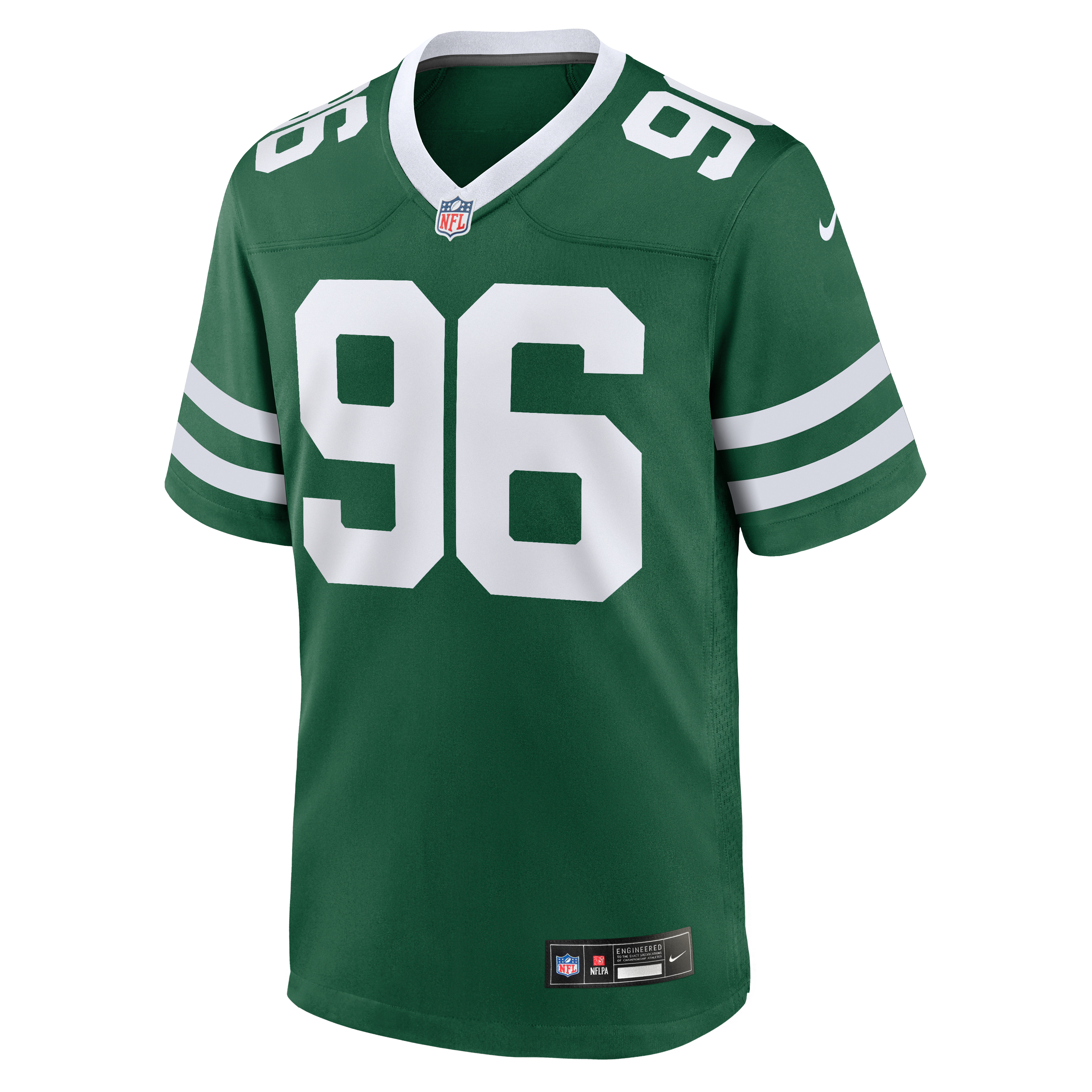 Maillot de match Nike Jack Heflin Legacy Green pour homme, New York Jets.