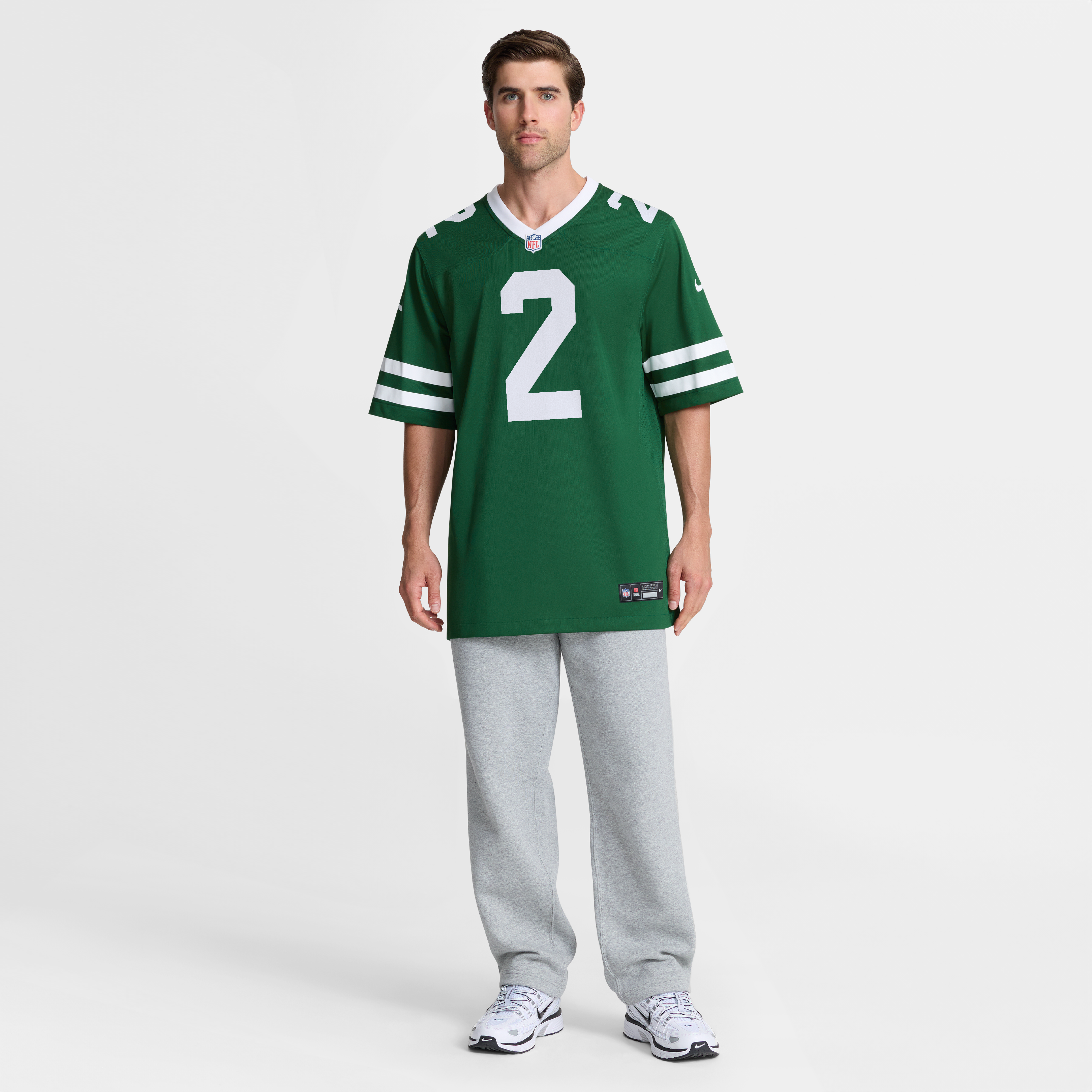 Maillot de match Nike Jarvis Brownlee Jr. Legacy vert pour homme, New York Jets