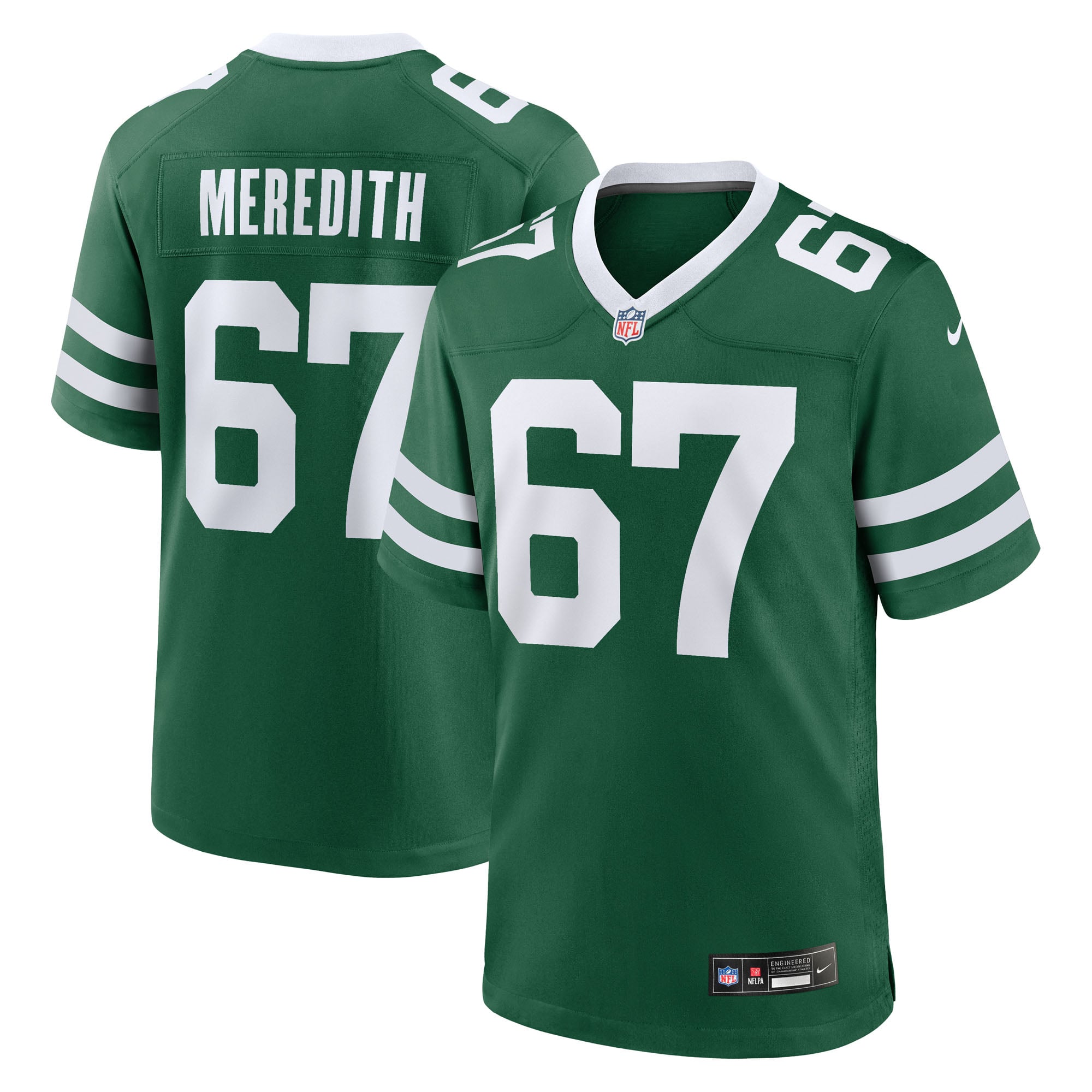 Maillot de match Nike Jordan Meredith Legacy vert pour homme, New York Jets