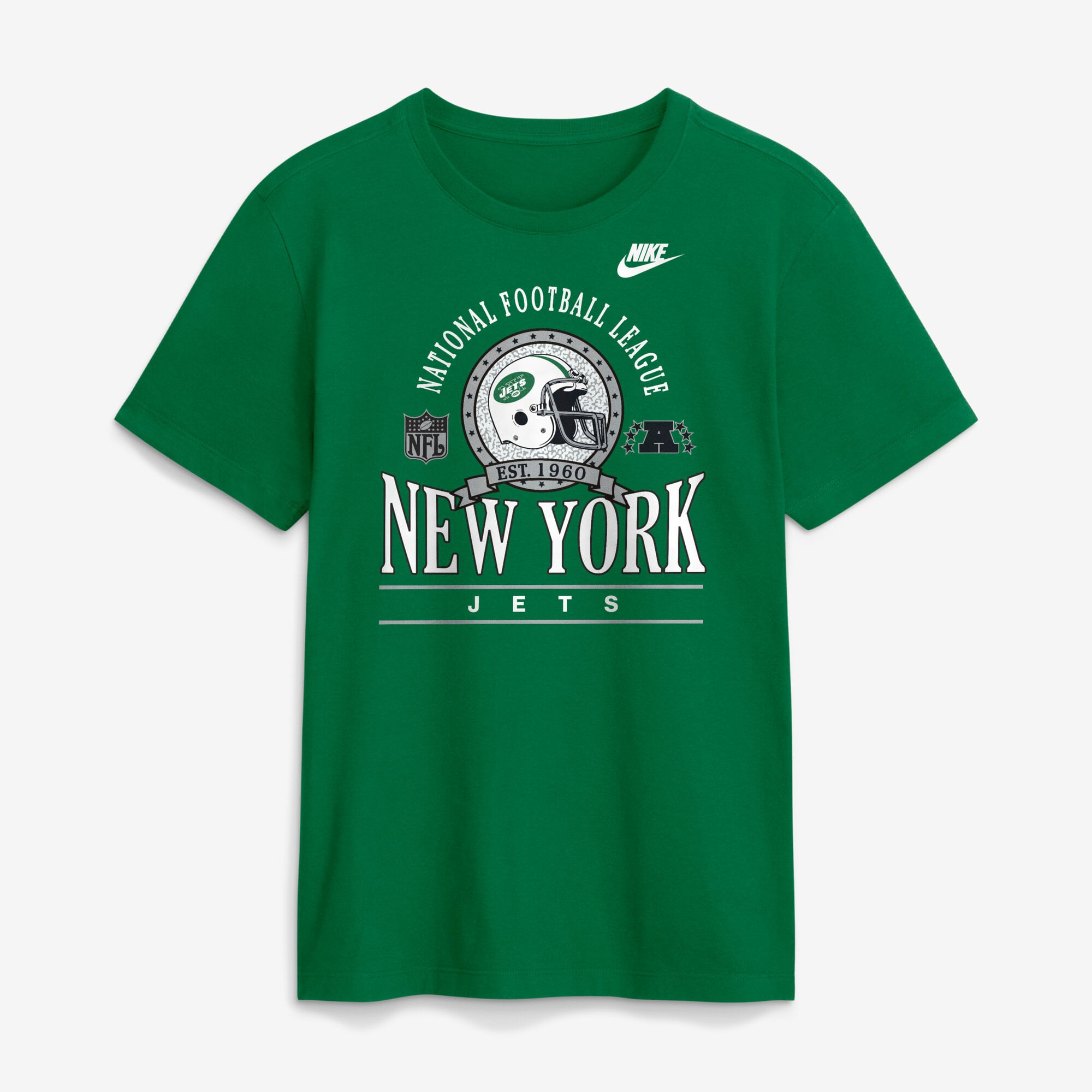 T-shirt en coton essentiel Nike vert Kelly pour homme, New York Jets Rewind Team Spirit.