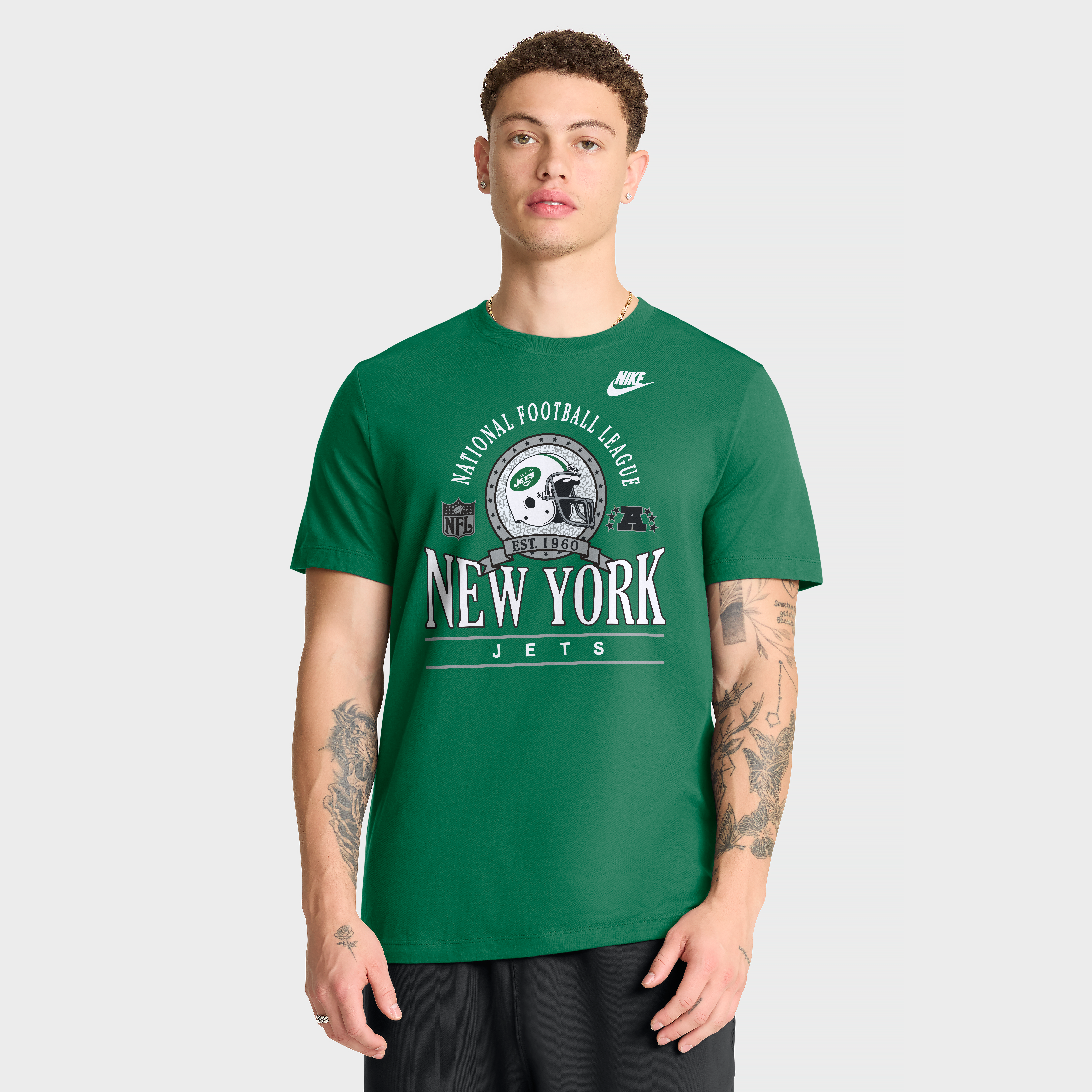 Men's Nike Kelly Green New York Jets Rewind Team Spirit Essential Cotton T-Shirt
