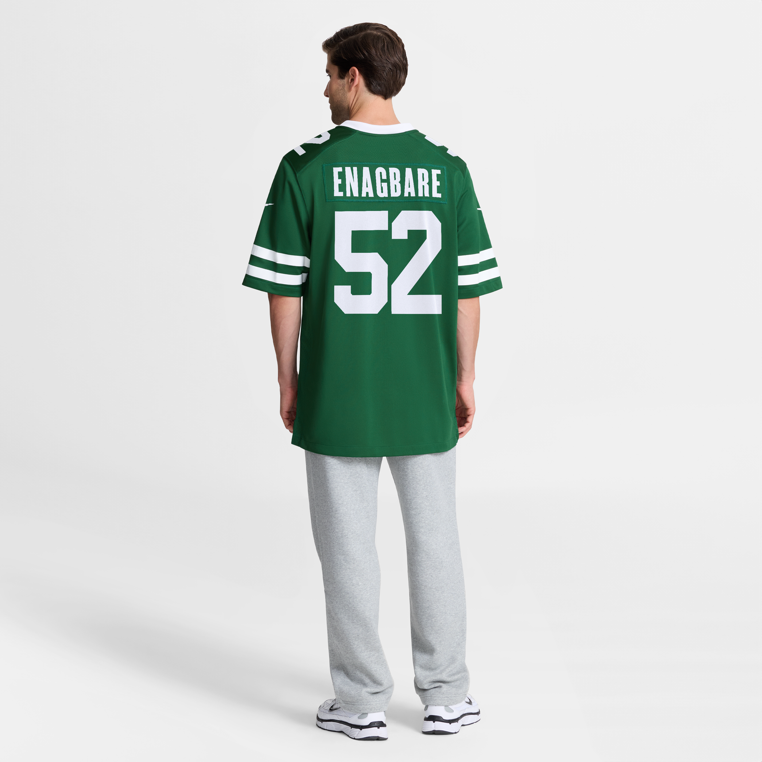 Maillot de match Nike Kingsley Enagbare Legacy Green pour homme, New York Jets.