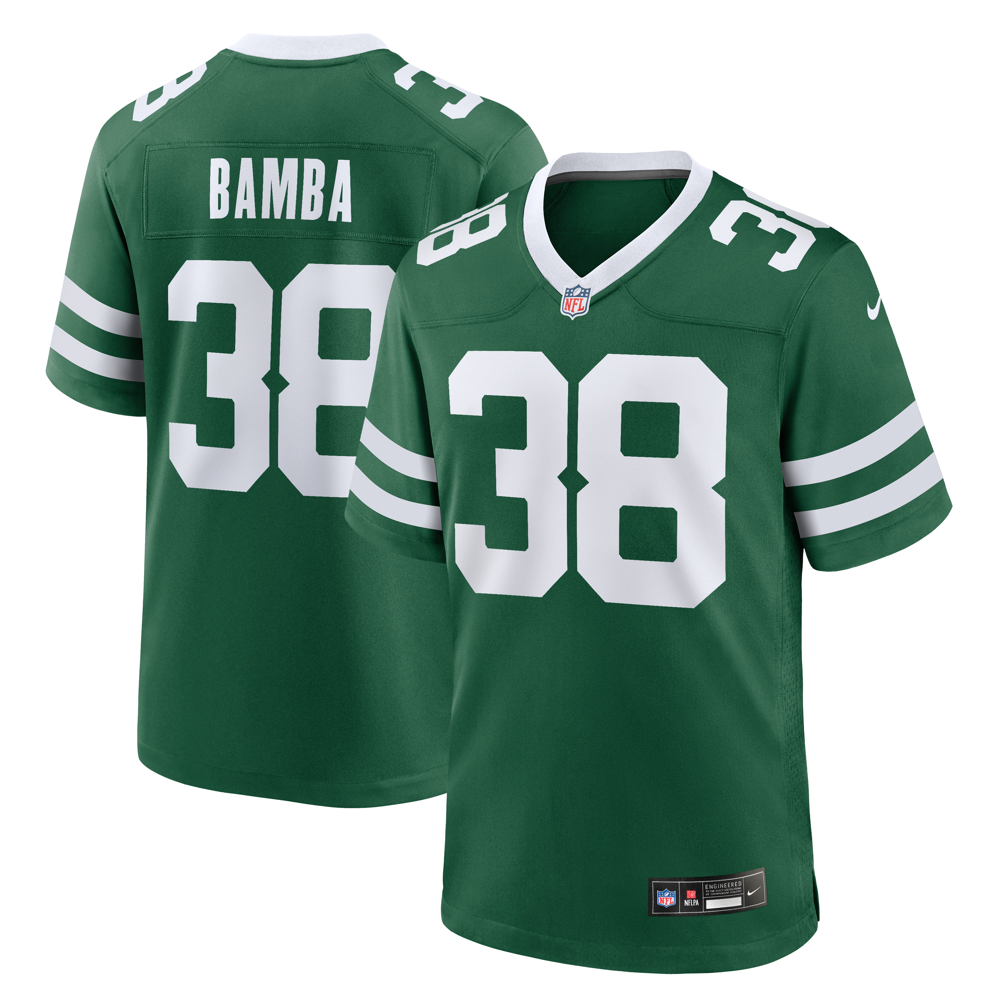Men's Nike Mory Bamba Legacy Green New York Jets Team Game Jersey