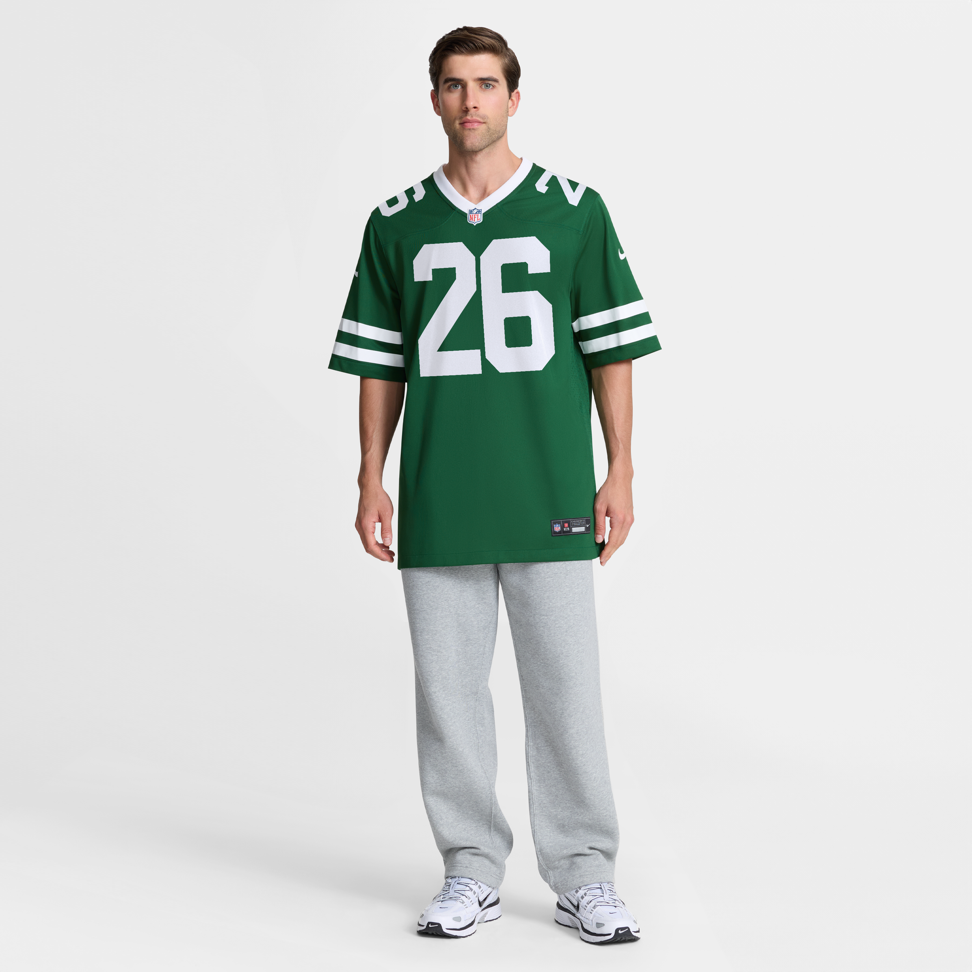 Maillot de match Nike Nahshon Wright Legacy Green pour homme, New York Jets