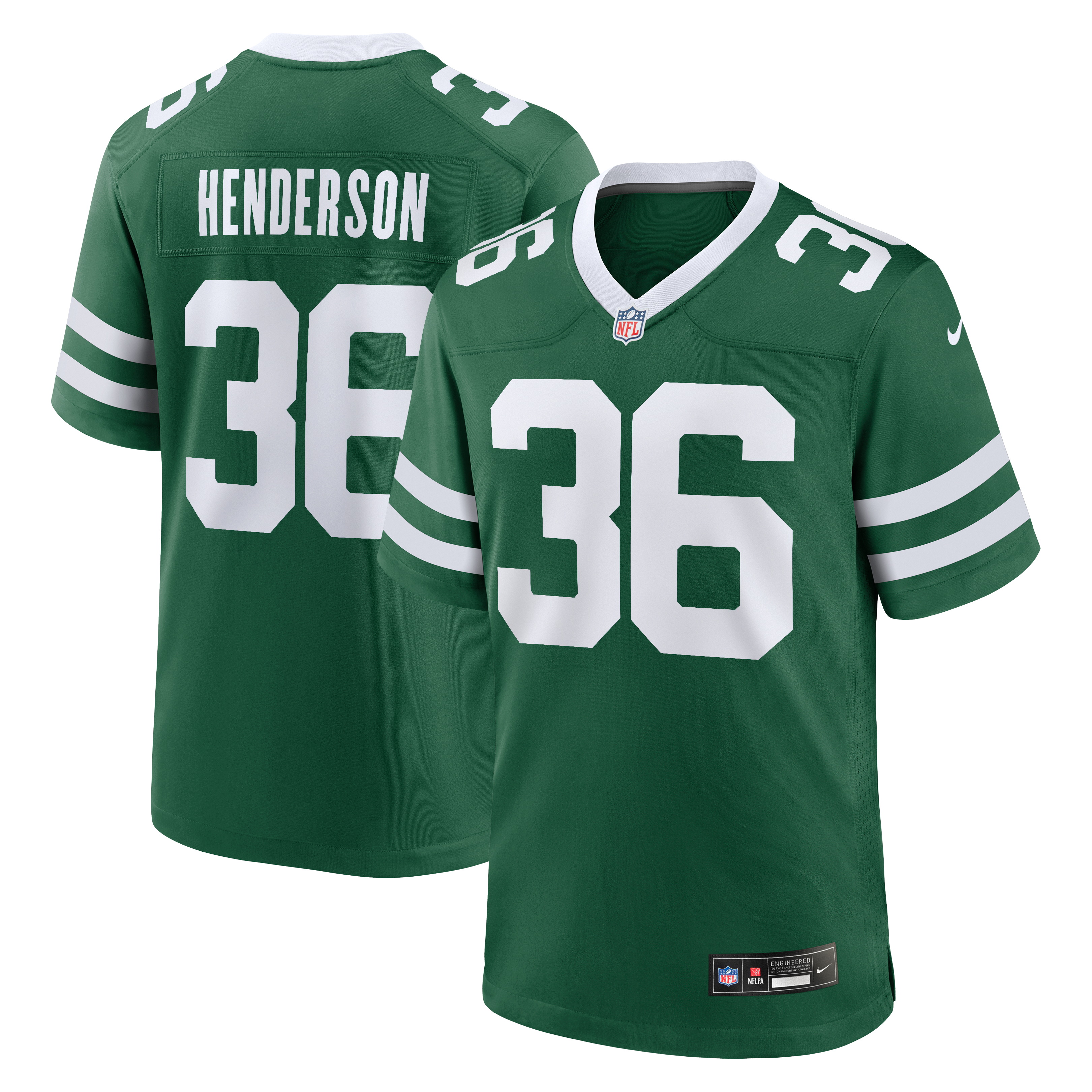 Maillot de match Nike Nate Lynn Legacy vert des New York Jets pour homme