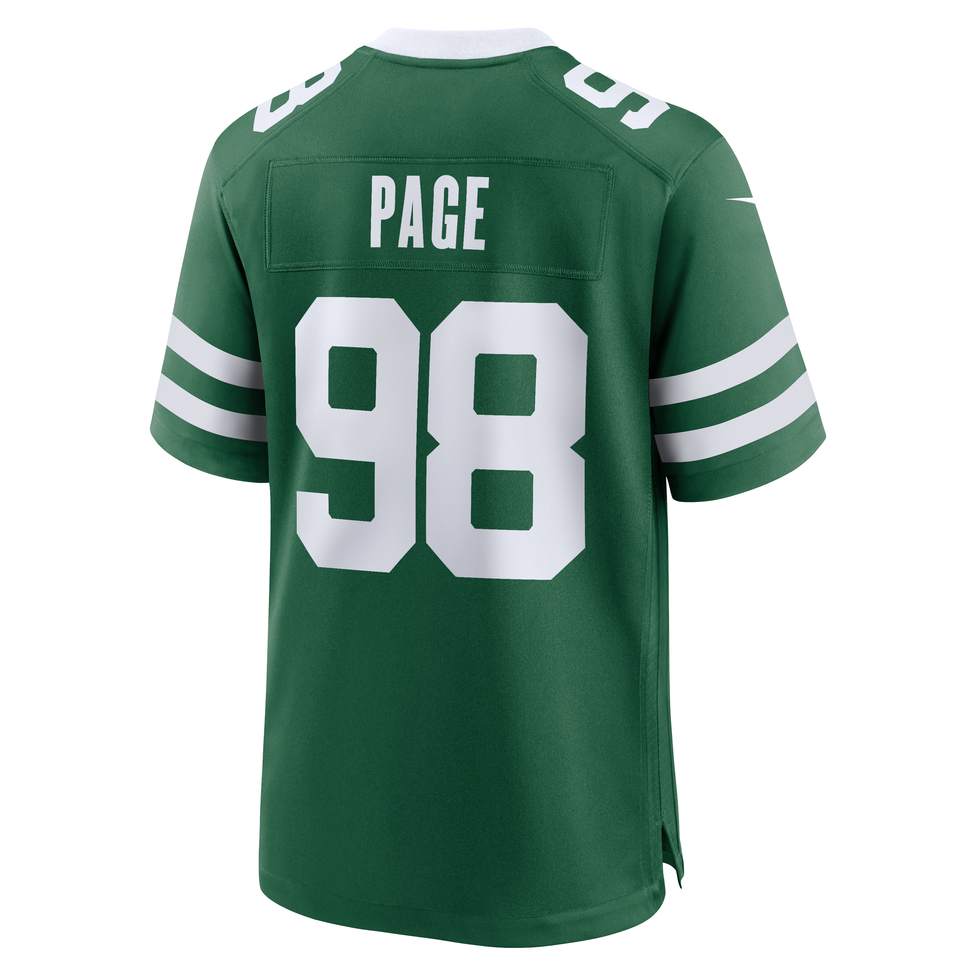 Maillot de match Nike Payton Page Legacy Green New York Jets pour homme