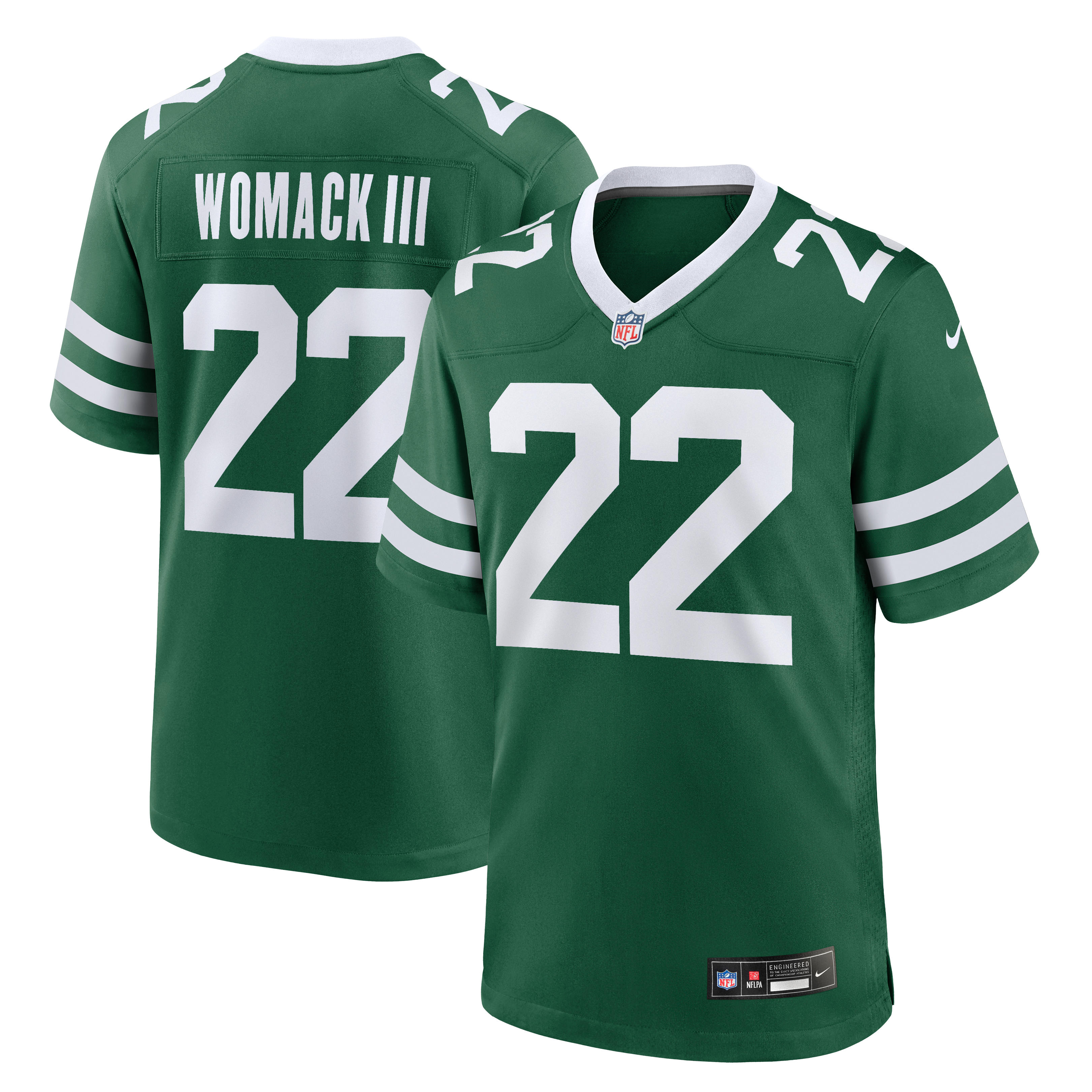 Men's Nike Samuel Womack III Legacy Green New York Jets Team Game Jersey