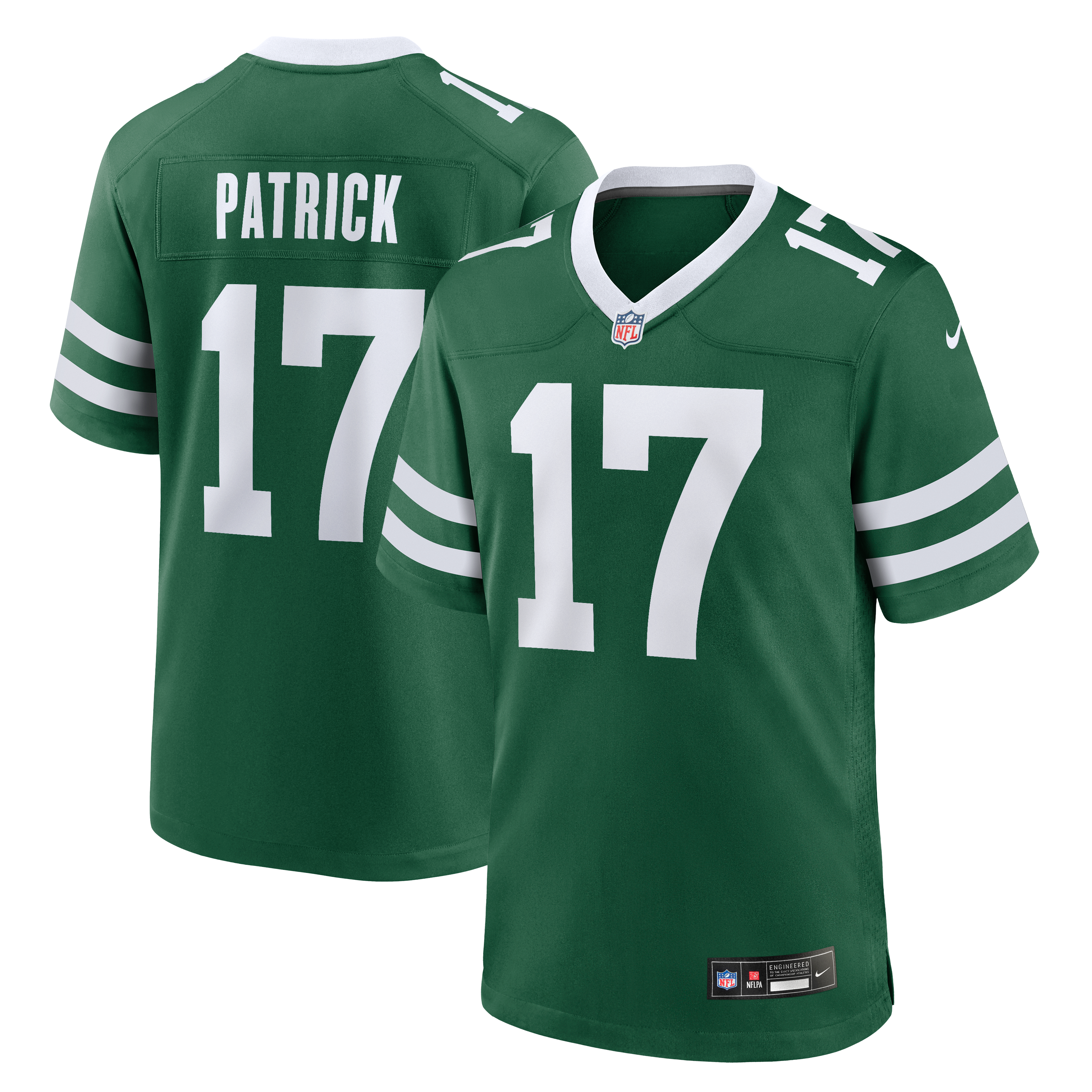 Maillot de match Nike Tim Patrick Legacy Green New York Jets pour homme