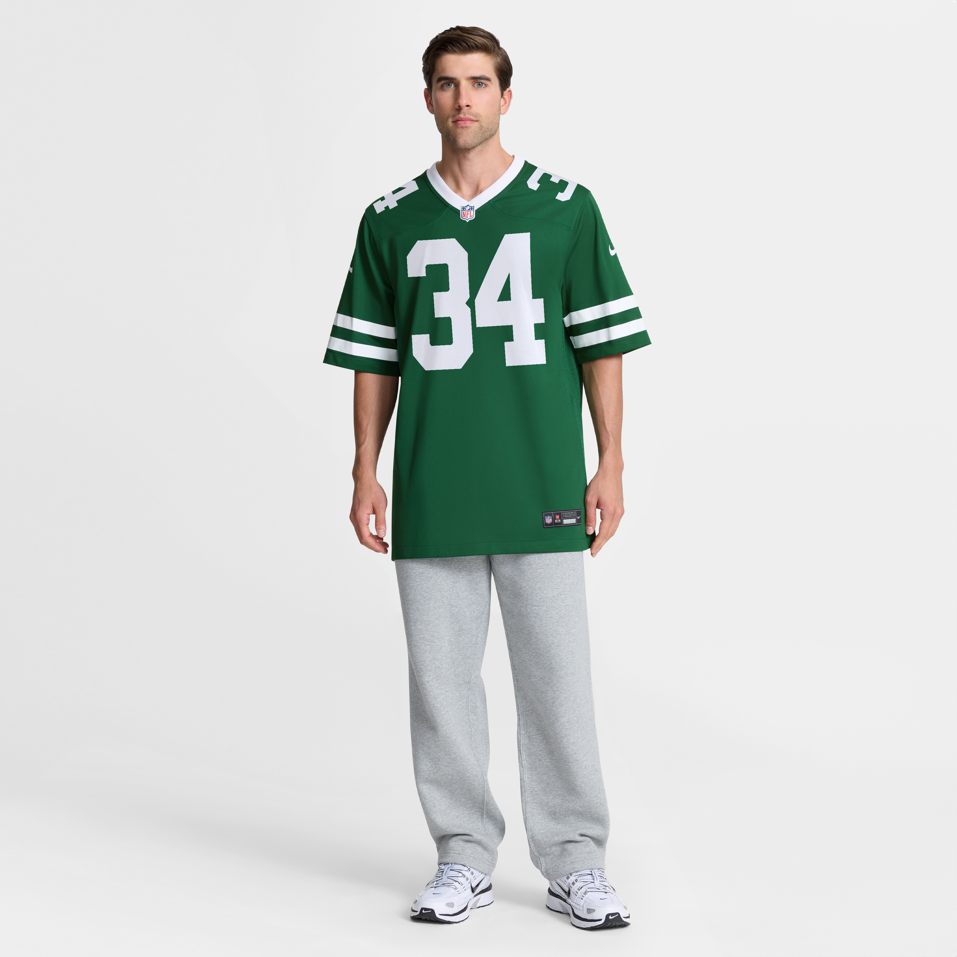Maillot de match Nike VJ Payne Legacy vert pour homme, New York Jets