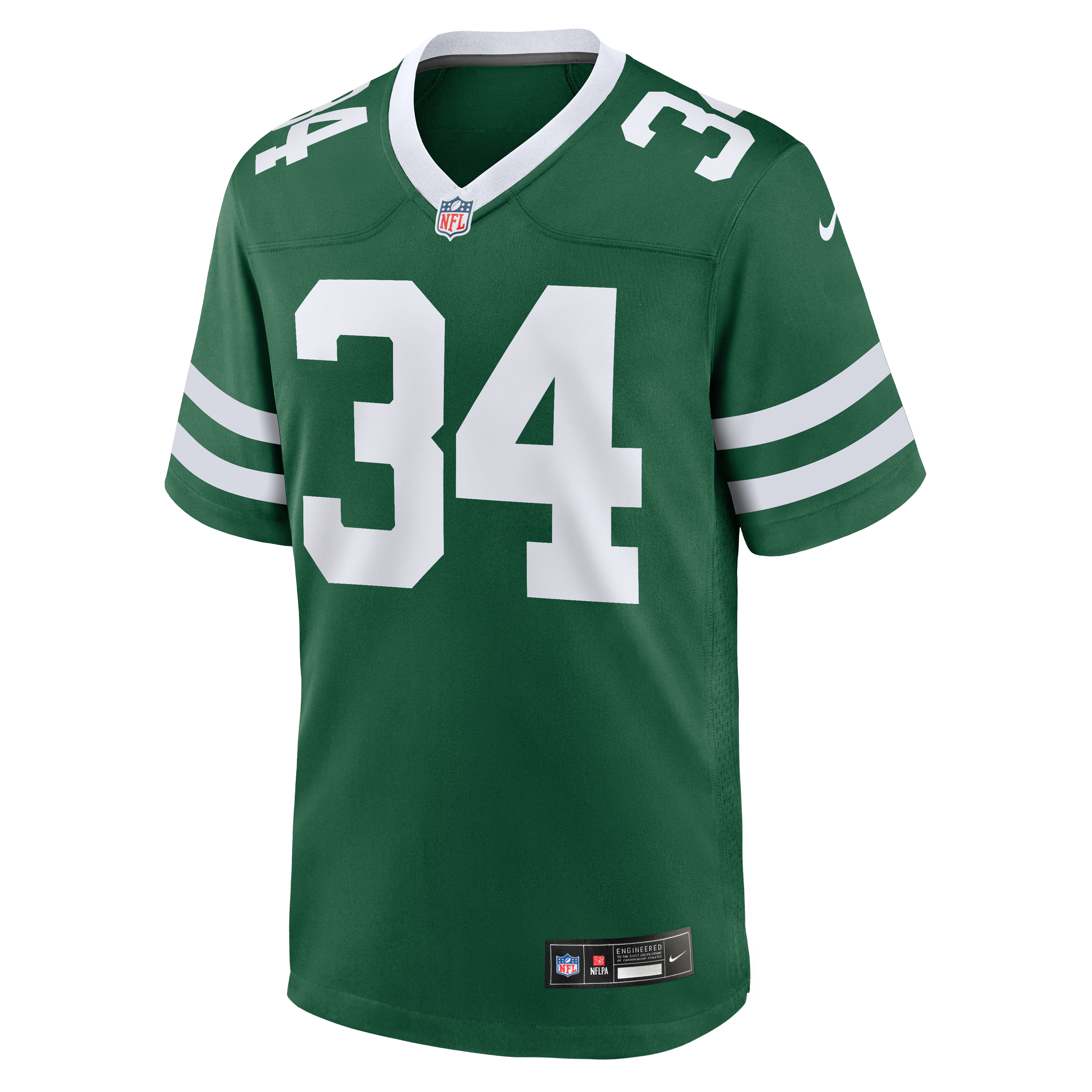 Maillot de match Nike VJ Payne Legacy vert pour homme, New York Jets