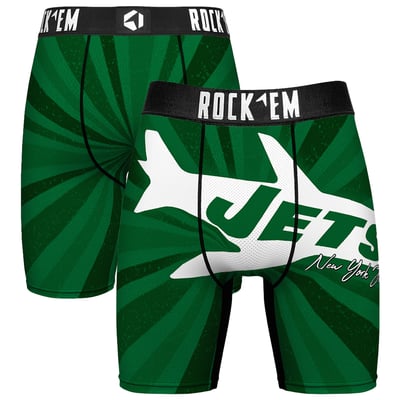  New York Jets Rock Em Throwback Swirl Boxer Briefs - Green