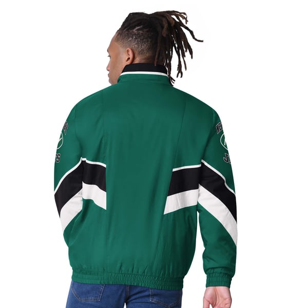 Veste Bomber Starter New York Jets Homme Taille M - Vert Satin, NFL, Occasion