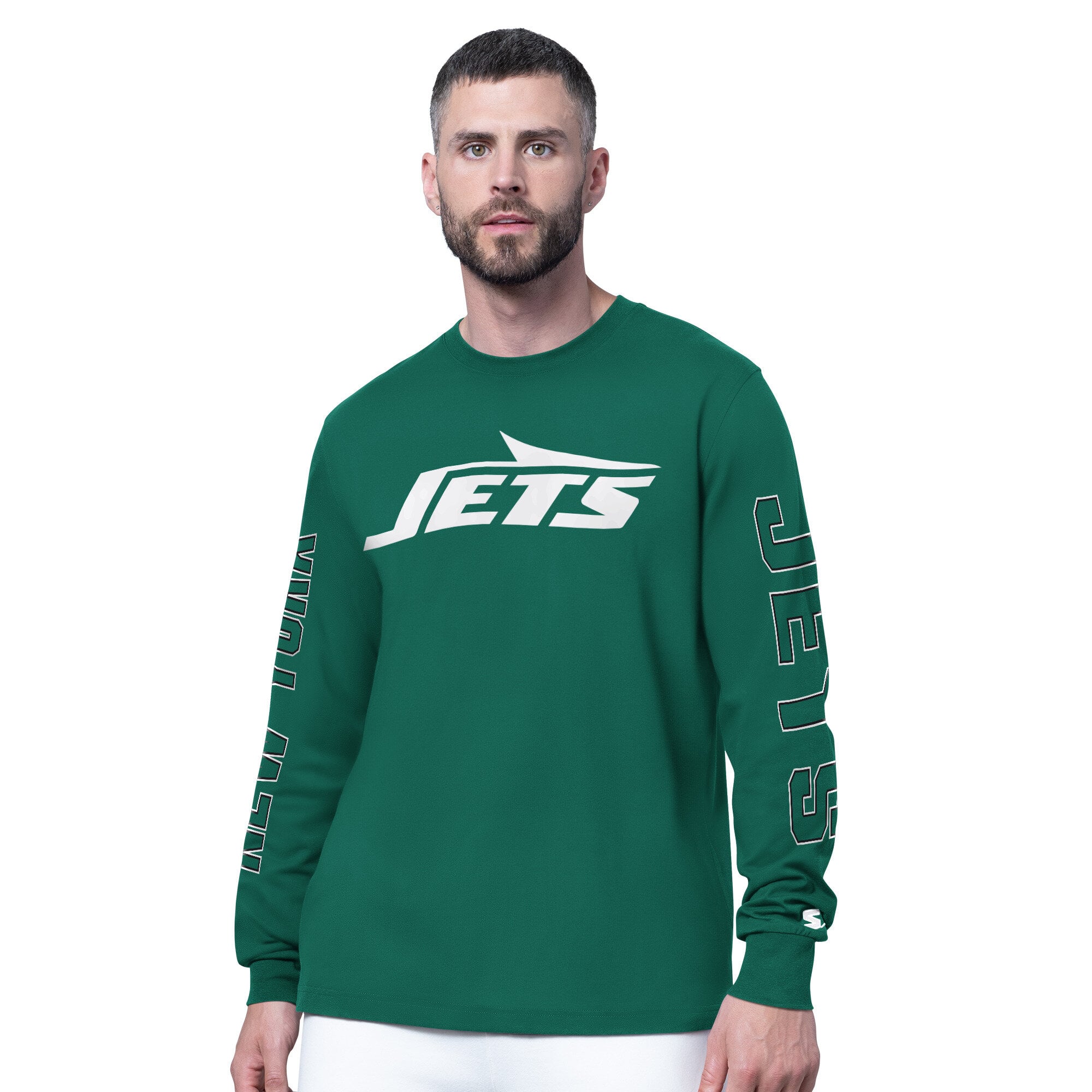 T-shirt à manches longues Starter Green New York Jets Clutch Hit II pour homme