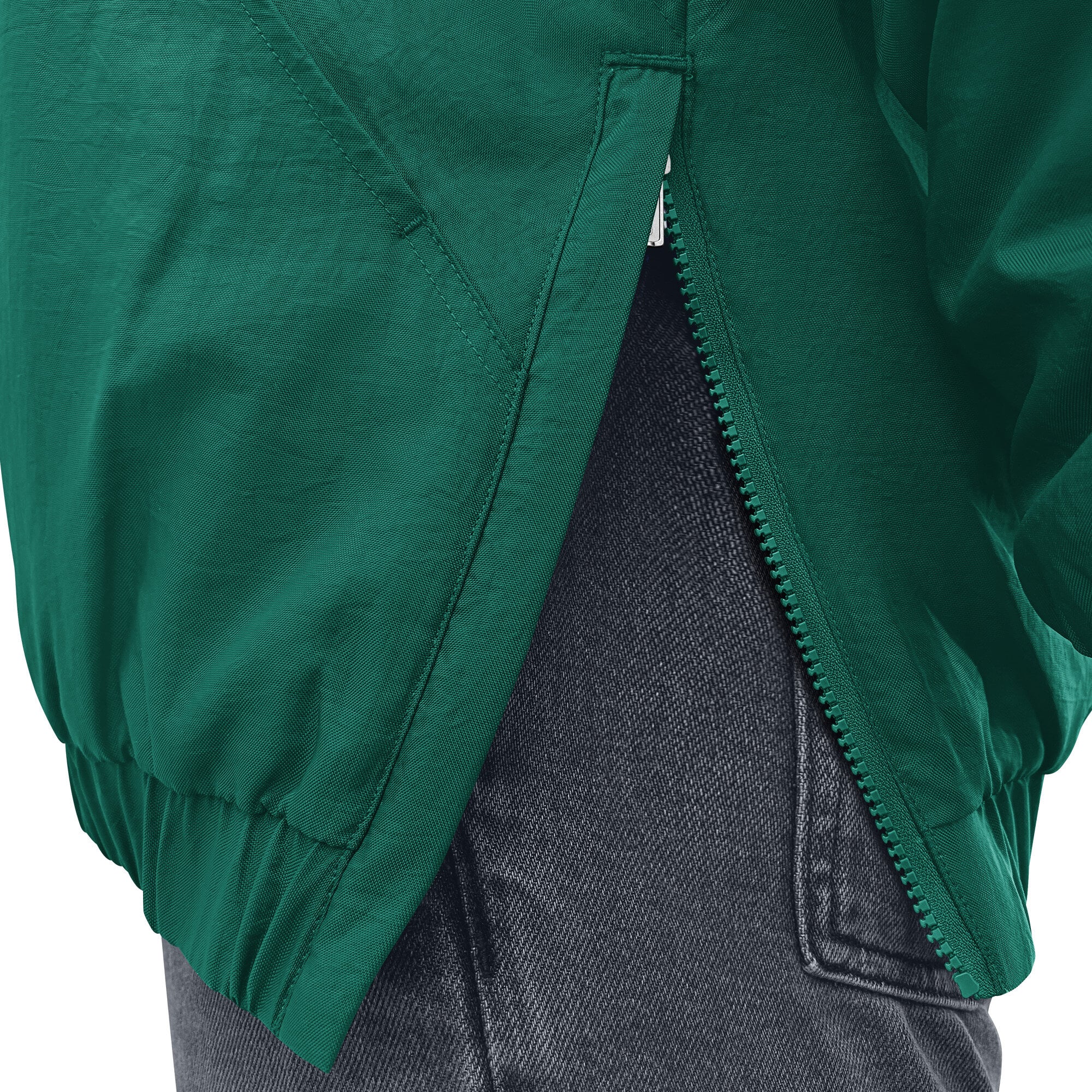 Veste à capuche Starter verte pour homme, New York Jets, demi-zip