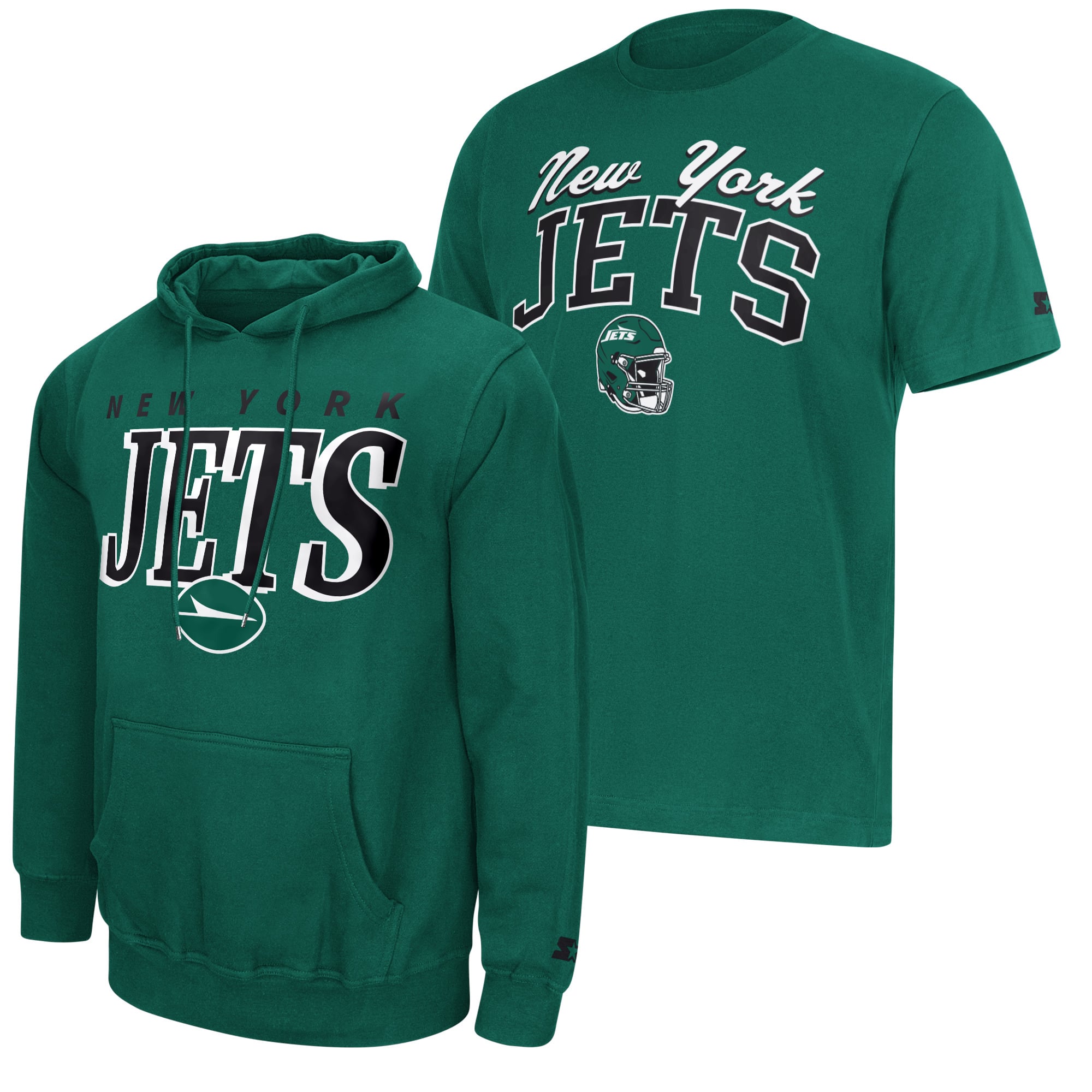 Ensemble t-shirt et sweat à capuche Starter Green New York Jets pour homme