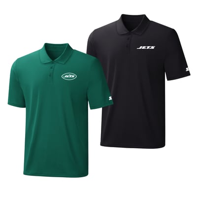  New York Jets Starter Two-Pack Logo Polo Set - Green/Black