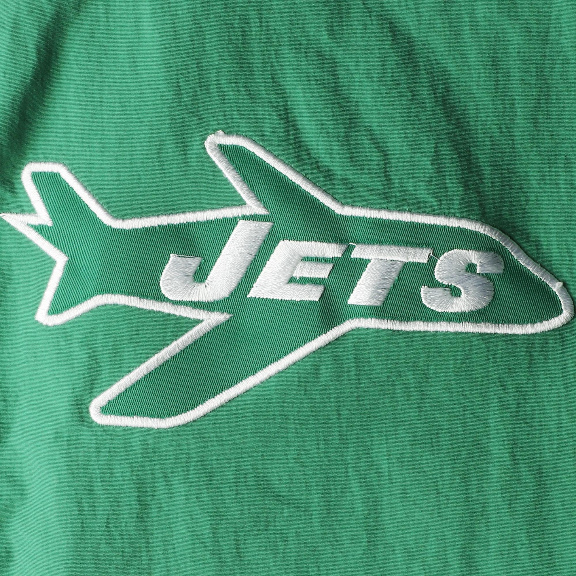 Men's Starter Green/White New York Jets Throwback Star Full-Zip Jacket