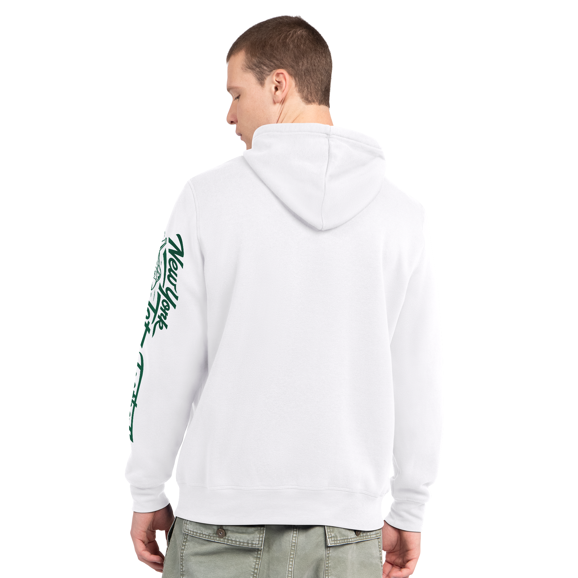 Sweat à capuche Starter blanc pour homme, motif skyline des New York Jets