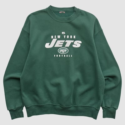 New York Jets 2000s Pullover Sweatshirt - Green - M by Fanatics Real Vintage