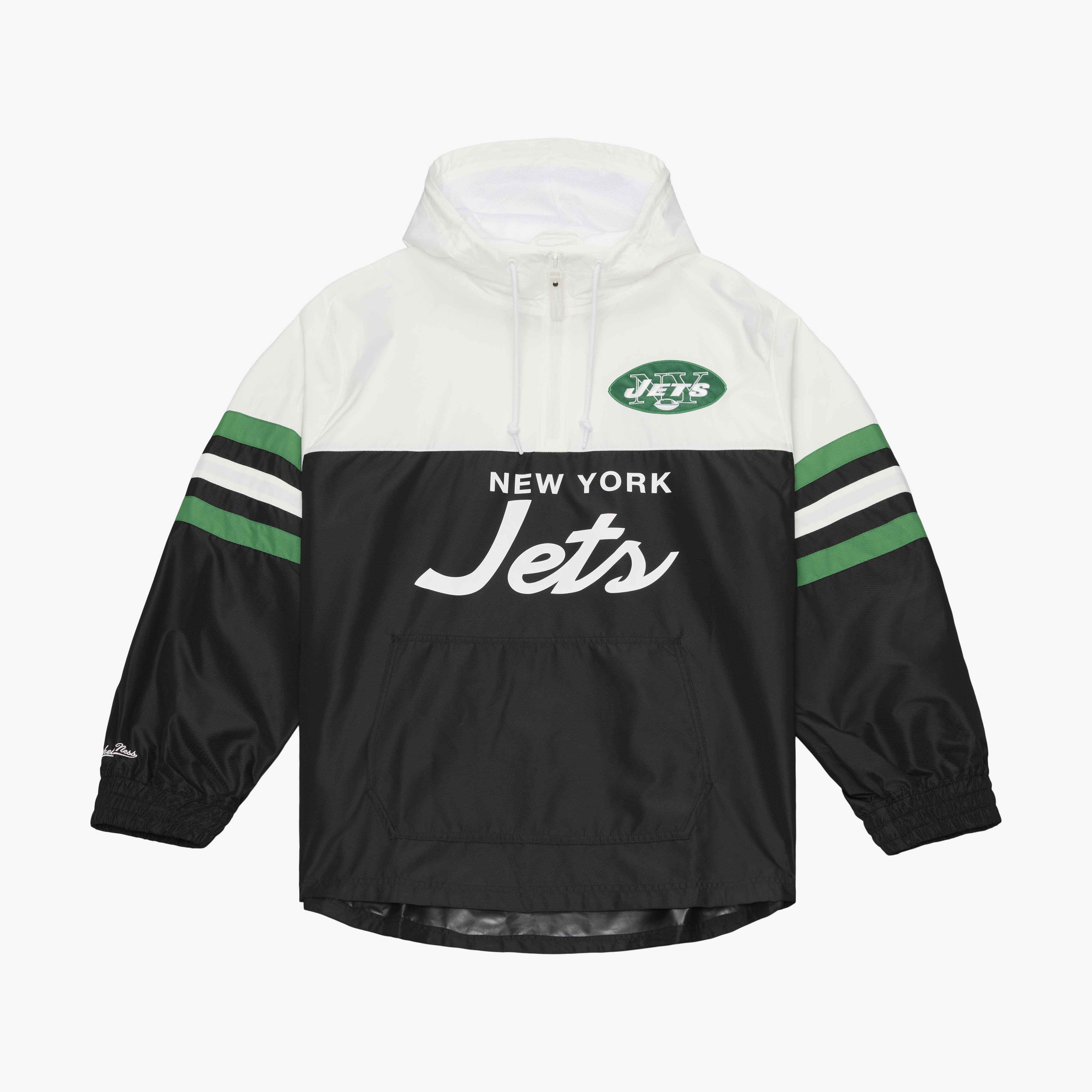 New York Jets Black Head Coach Lightweight Anorak Quarter-Zip