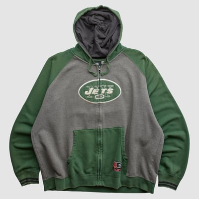 New York Jets NFL 2010s Hooded Full Zip Jacket - Green - XL by Fanatics Real Vintage