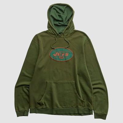 New York Jets NFL 2010s Hooded Pullover Sweatshirt - Green - L by Fanatics Real Vintage