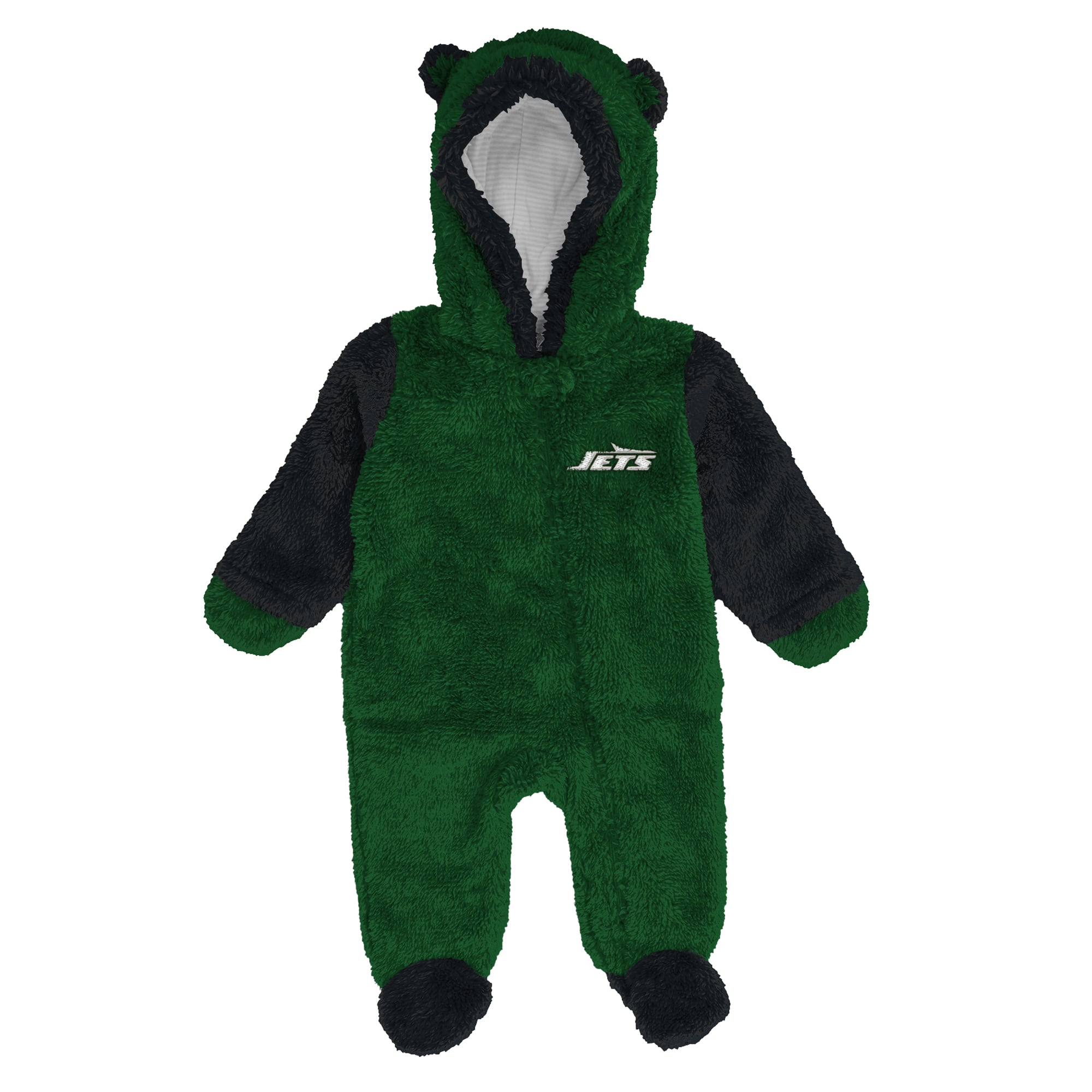 Grenouillère en polaire verte New York Jets pour nouveau-né Outerstuff avec fermeture éclair intégrale