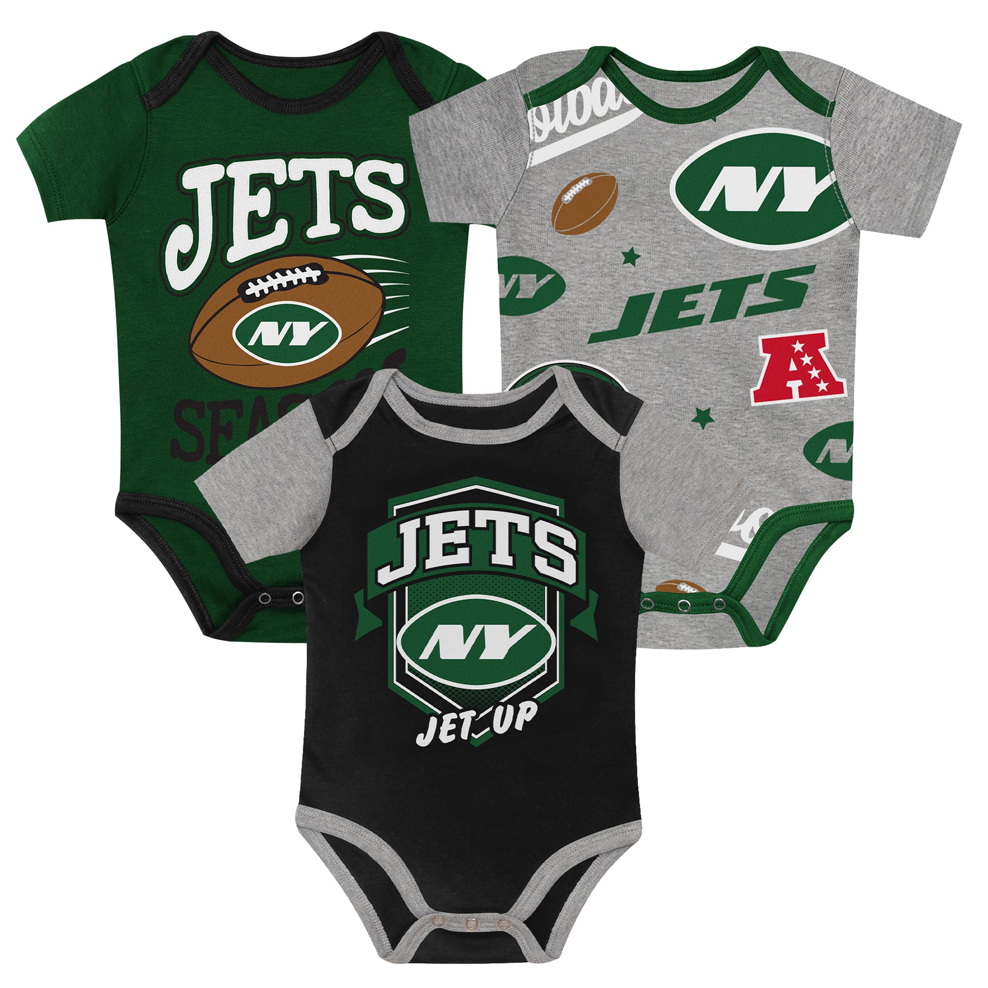 Newborn Outerstuff New York Jets First Round Pick Three-Piece Bodysuit Set