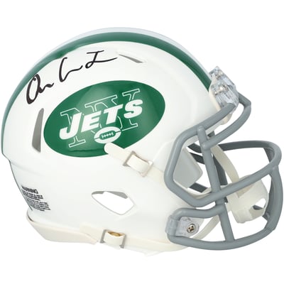 Omar Cooper Jr. New York Jets Autographed Fanatics Authentic Riddell 2024 Alternate #2 White Speed Mini Helmet