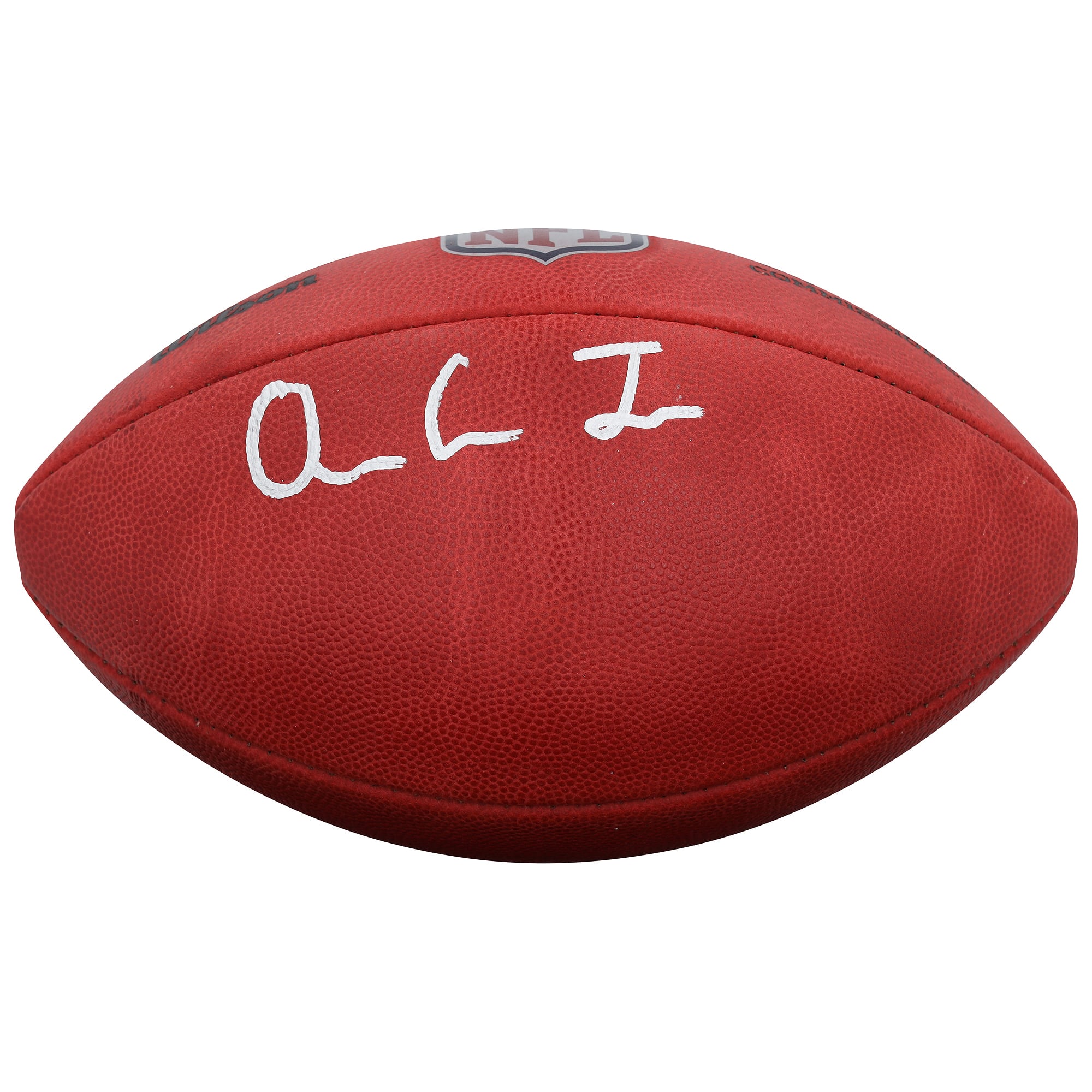 Ballon de football américain Wilson Duke en couleur, autographié par Omar Cooper Jr., des Jets de New York