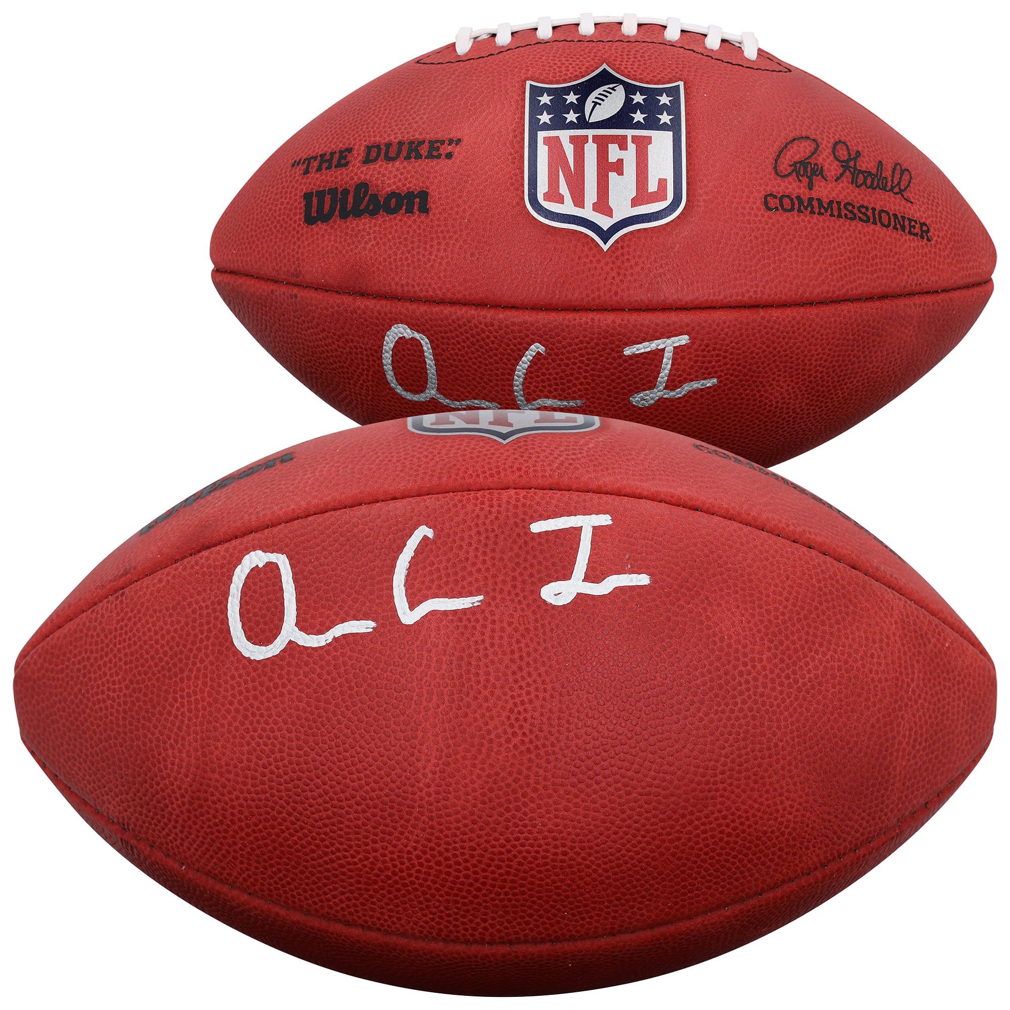 Ballon de football américain Wilson Duke en couleur, autographié par Omar Cooper Jr., des Jets de New York