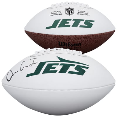 Omar Cooper Jr. New York Jets Autographed Fanatics Authentic Wilson White Panel Football