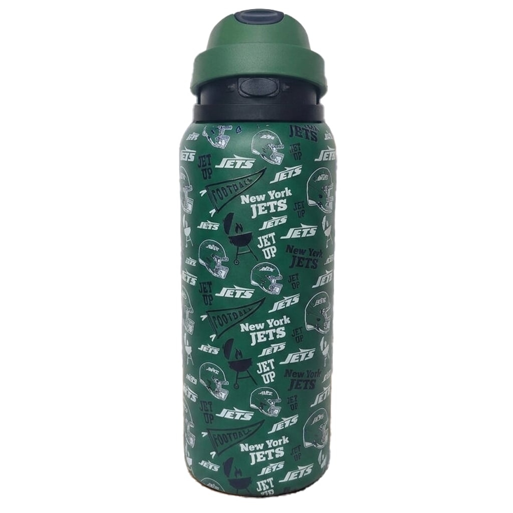 Gourde Pegasus New York Jets 32 oz, fanion de match, en acier inoxydable ProPress