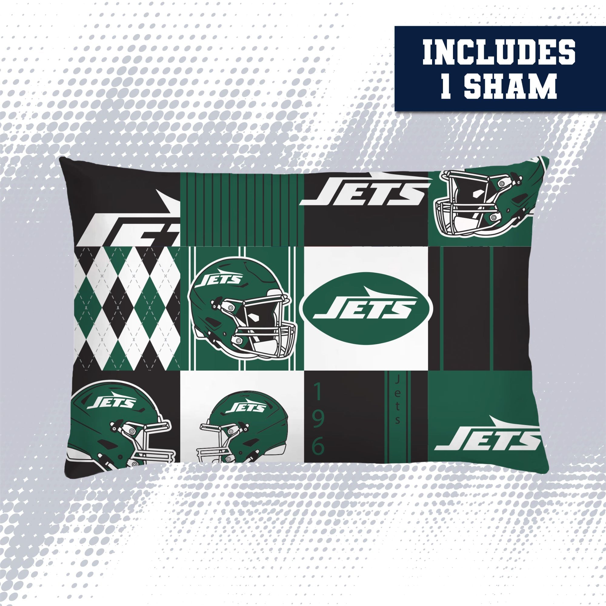 Pegasus New York Jets Patchwork Plaid Two-Piece Twin/Twin XL Bed in a Bag Set