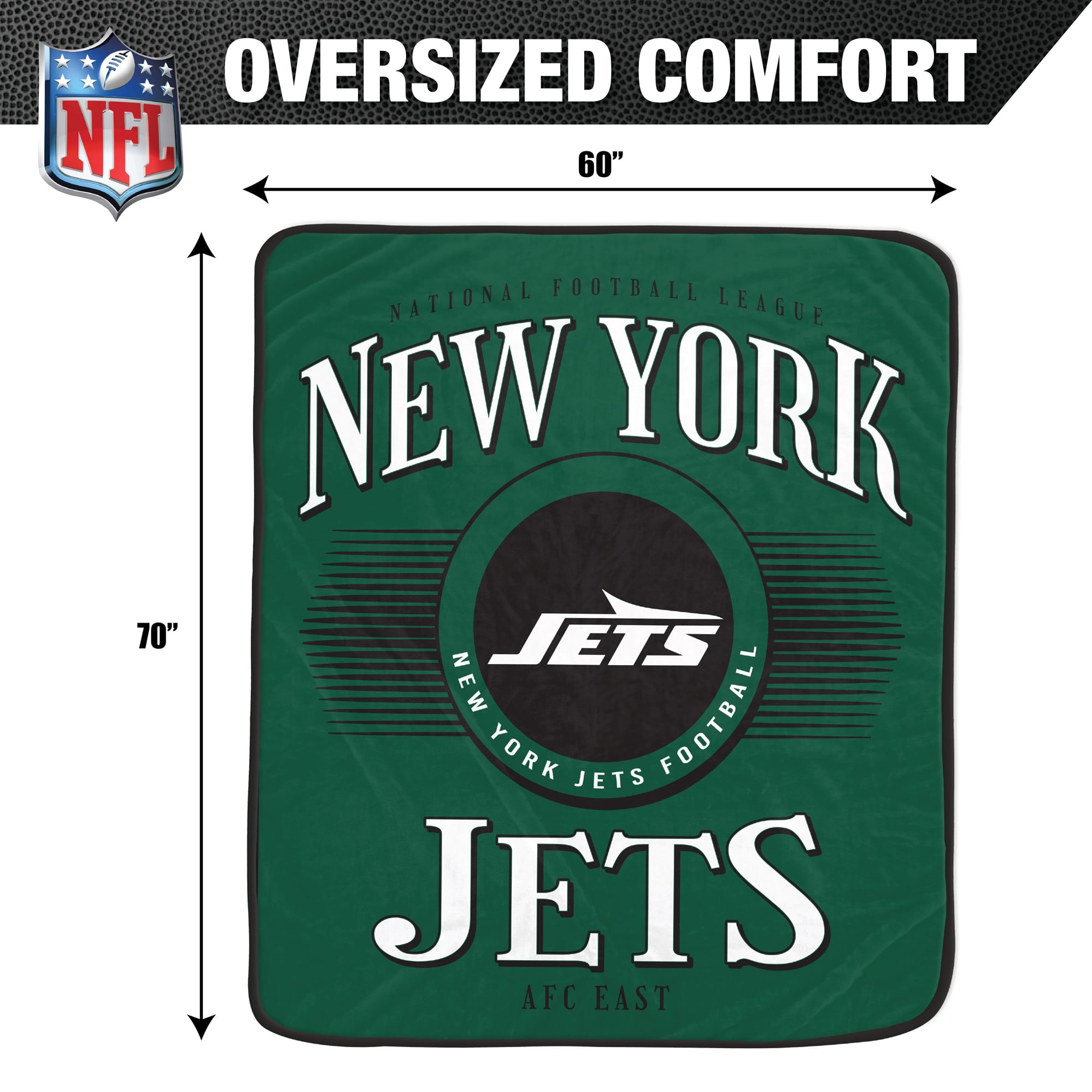 Couverture ultra douce Pegasus New York Jets Spotlight Arch 60" x 70"