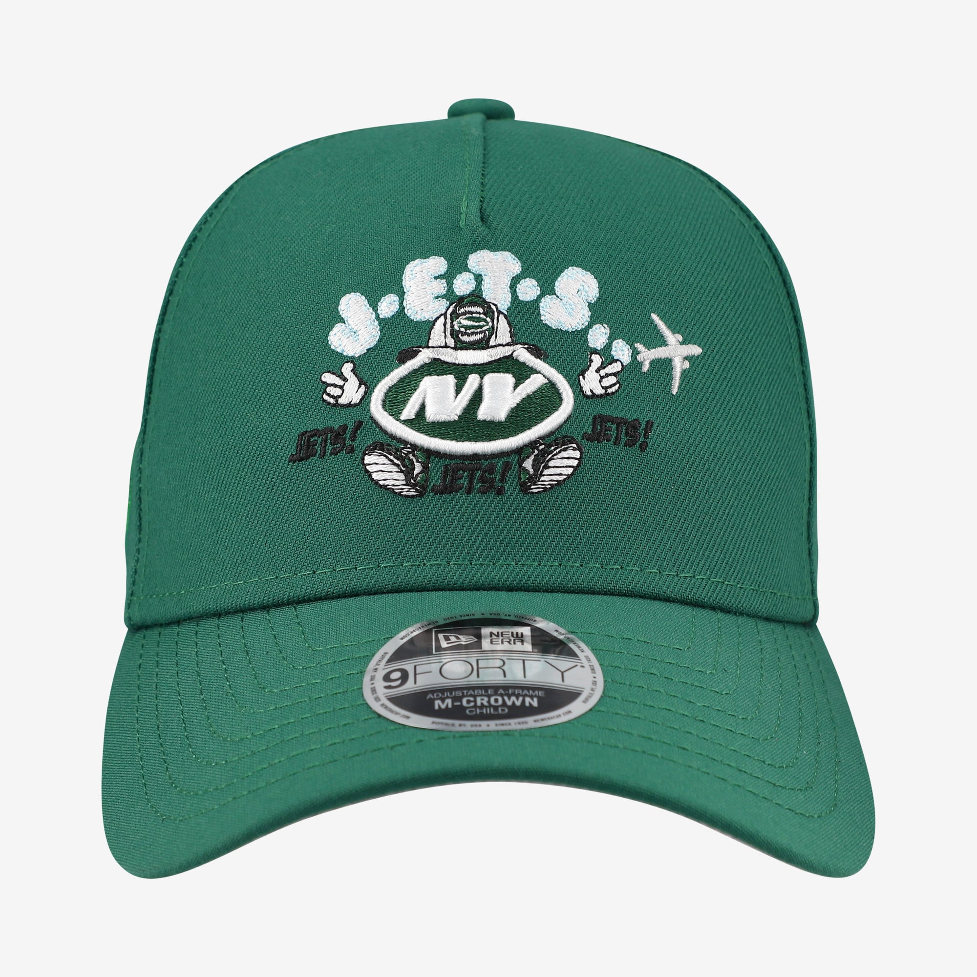 Preschool New Era Green New York Jets Cartoon 9FORTY A-Frame M-Crown Adjustable Hat