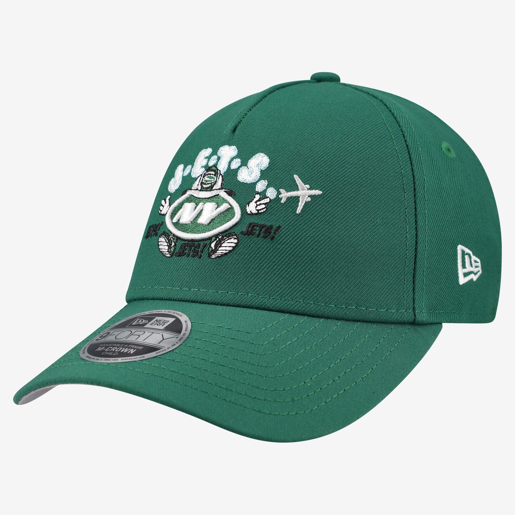 Preschool New Era Green New York Jets Cartoon 9FORTY A-Frame M-Crown Adjustable Hat