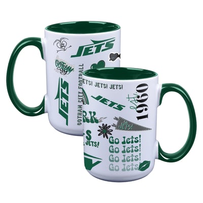 New York Jets The Memory Company Two-Piece 15oz. Loco Coffee Mug Set