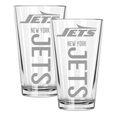 New York Jets The Memory Company Two-Piece 16oz. Pinnacle Pint Glass Set