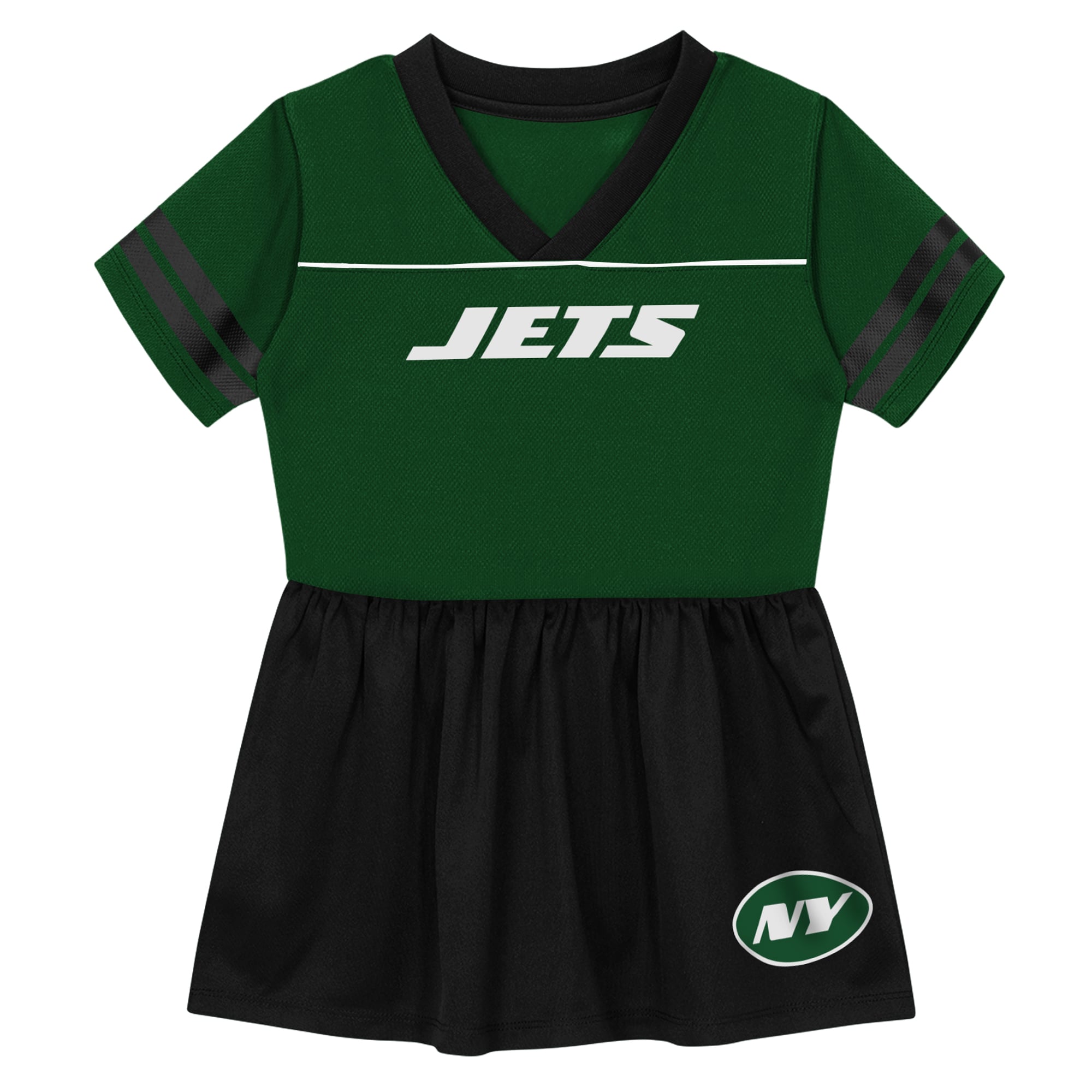 Robe de football pour tout-petit Outerstuff verte New York Jets Stadium Lights à col en V