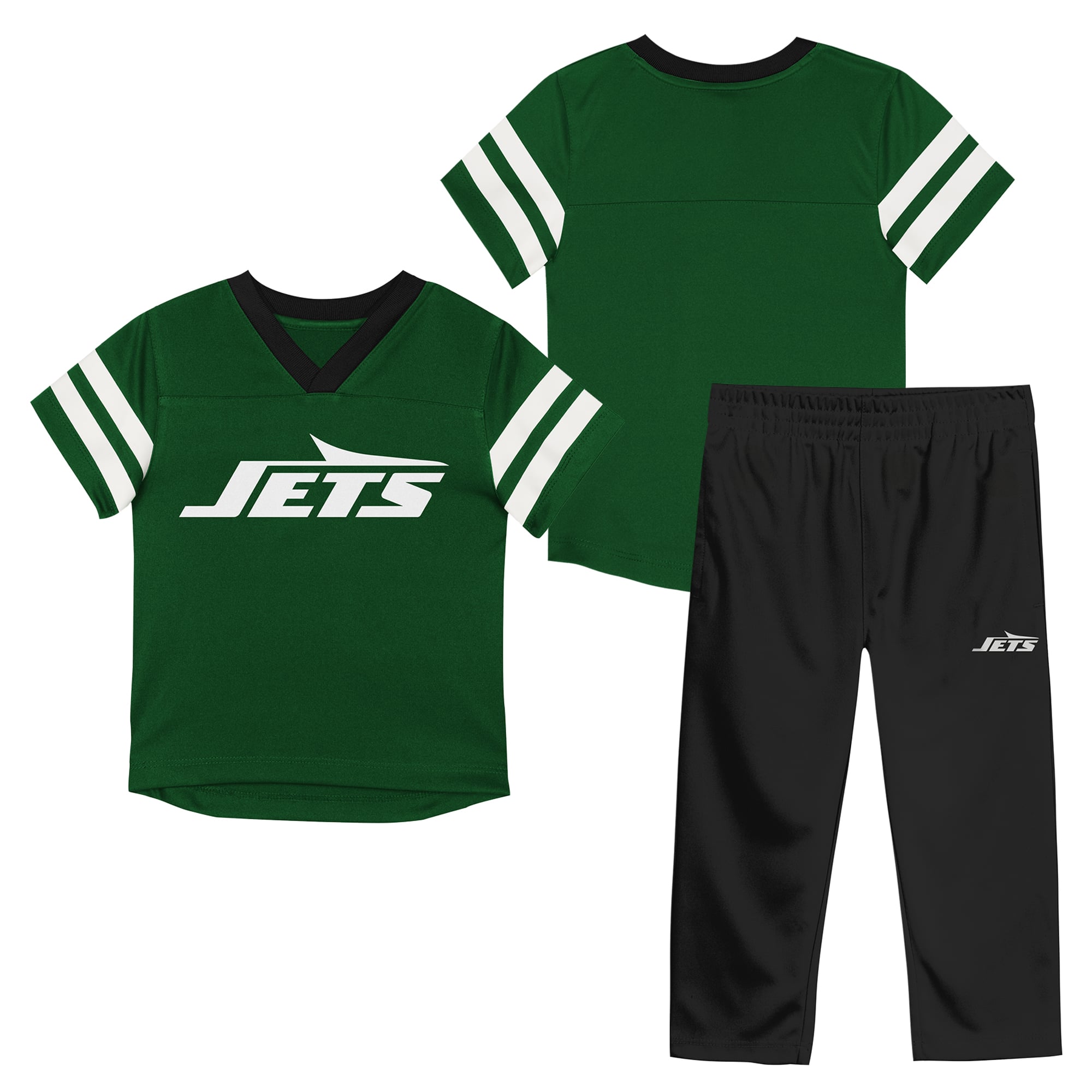 Toddler Outerstuff Green/Black New York Jets Red Zone Jersey Top & Pants Set
