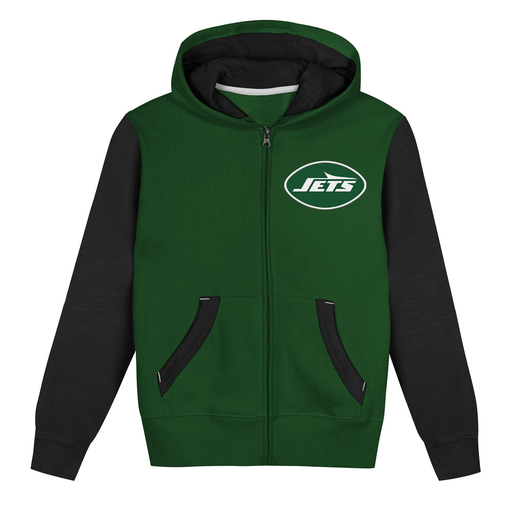 Sweat à capuche zippé Outerstuff vert et noir New York Jets Stadium pour tout-petit