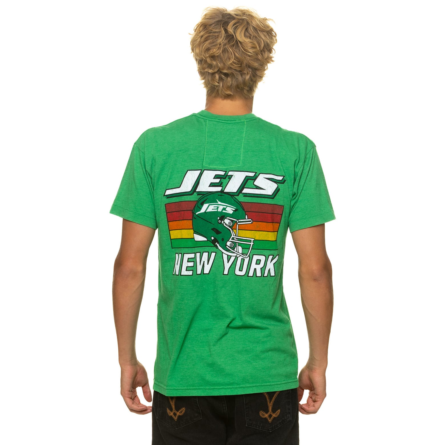 T-shirt unisexe Aviator Nation vert New York Jets en mélange de trois matières