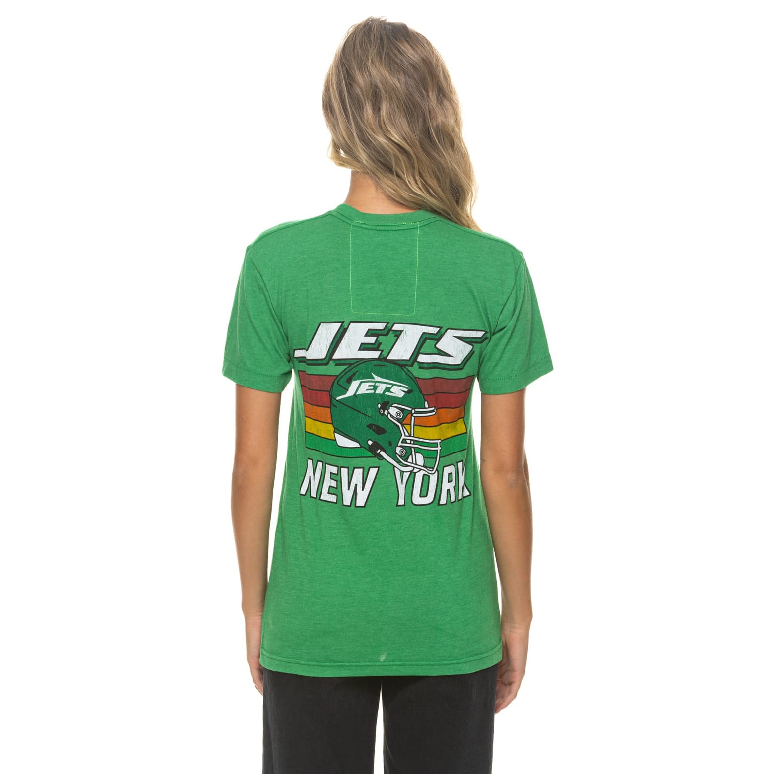 T-shirt unisexe Aviator Nation vert New York Jets en mélange de trois matières